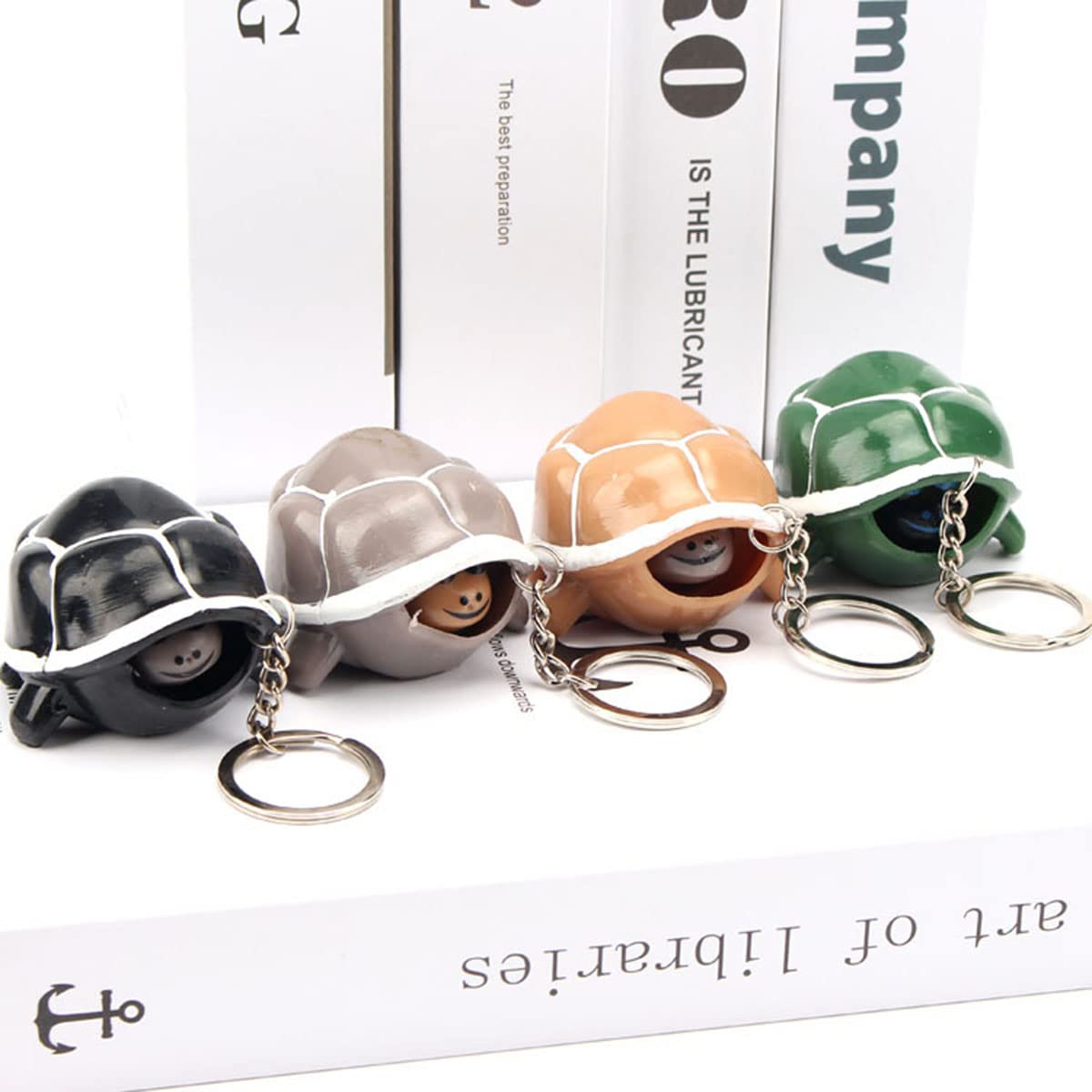 2-Pack Stretchy Turtle Keychain Fidget Toys - Silicone Stress Relief & Anxiety Relief Sensory Toys for Adults & Kids - Random 4 Colors - Perfect for Office, Travel & ADHD Focus Aid