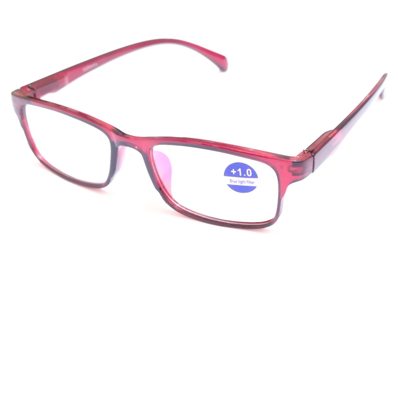 Stylish Red Full Frame Blue Light Blocking Reading Glasses for Women & Men - Anti Eye Strain, Computer & Gaming Glasses for Work, Study & Screen Time