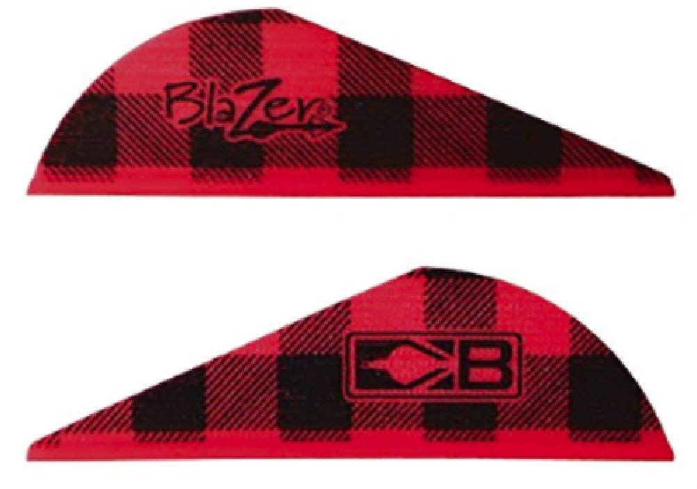 Bohning Blazer 2-Inch Red Flannel Arrow Vanes for Archery Hunting and Target Practice - High Visibility Fletching for Outdoor Sports