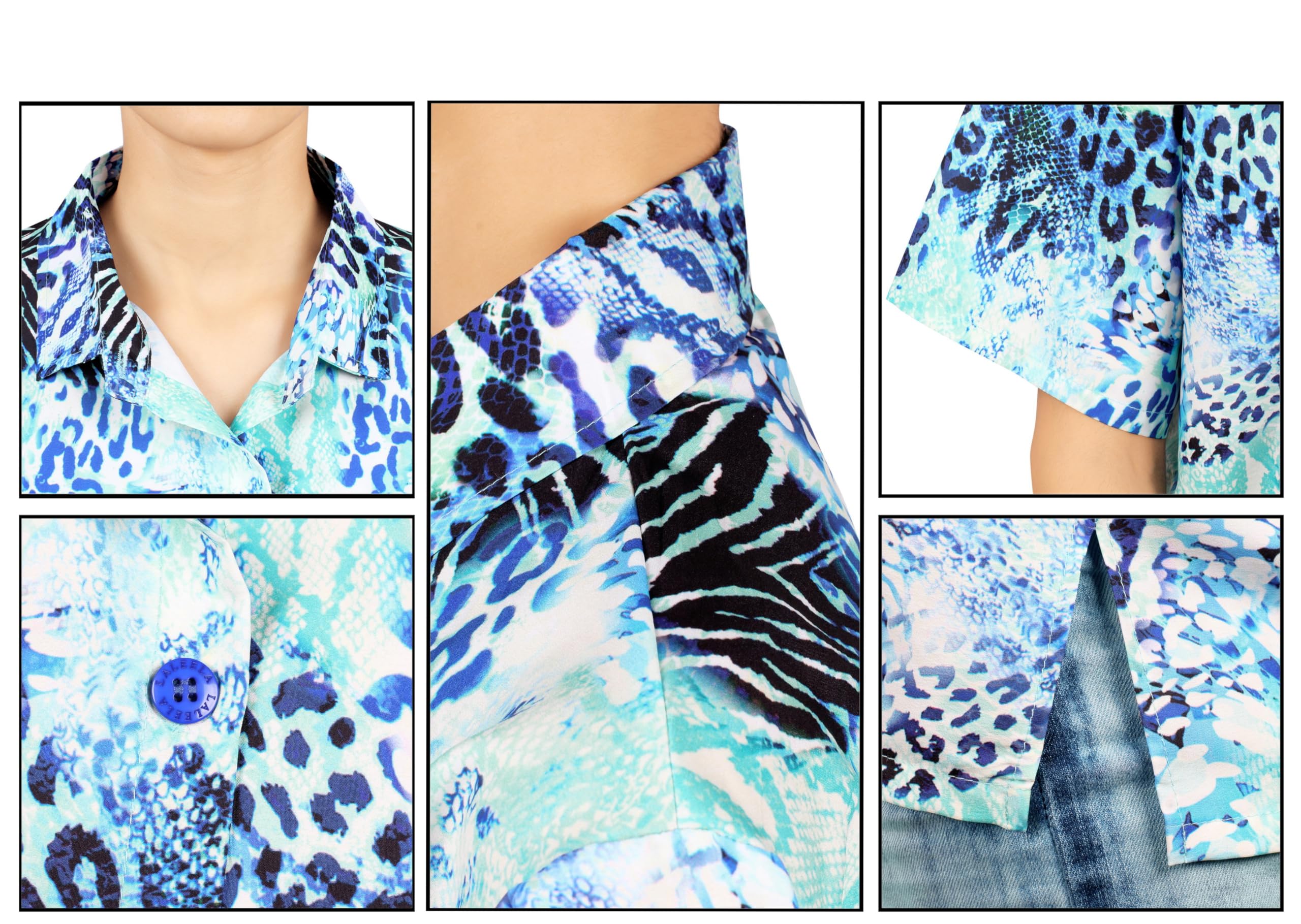 Happy Bay Women's Hawaiian Beach Short Sleeve Blouse - Floral Vacation Shirt for Summer, Pool Party & Tropical Getaways