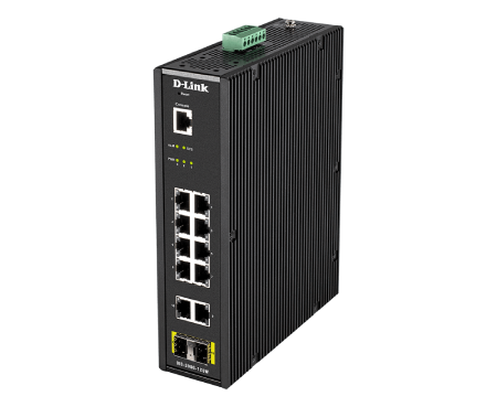 D-Link DIS-200G 12-Port Gigabit Smart Managed Industrial Ethernet Switch | 12SW | Wide Temperature Range | Ideal for Factory Automation & Harsh Environments