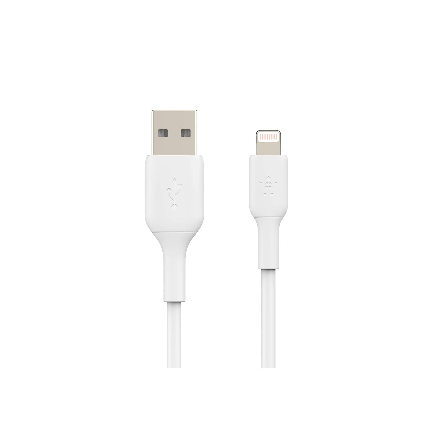 Belkin CAA001BT1MWH2PK 1M White Lightning Cable - Fast Charging & Data Sync for iPhone, iPad - Perfect for Home, Office & Travel