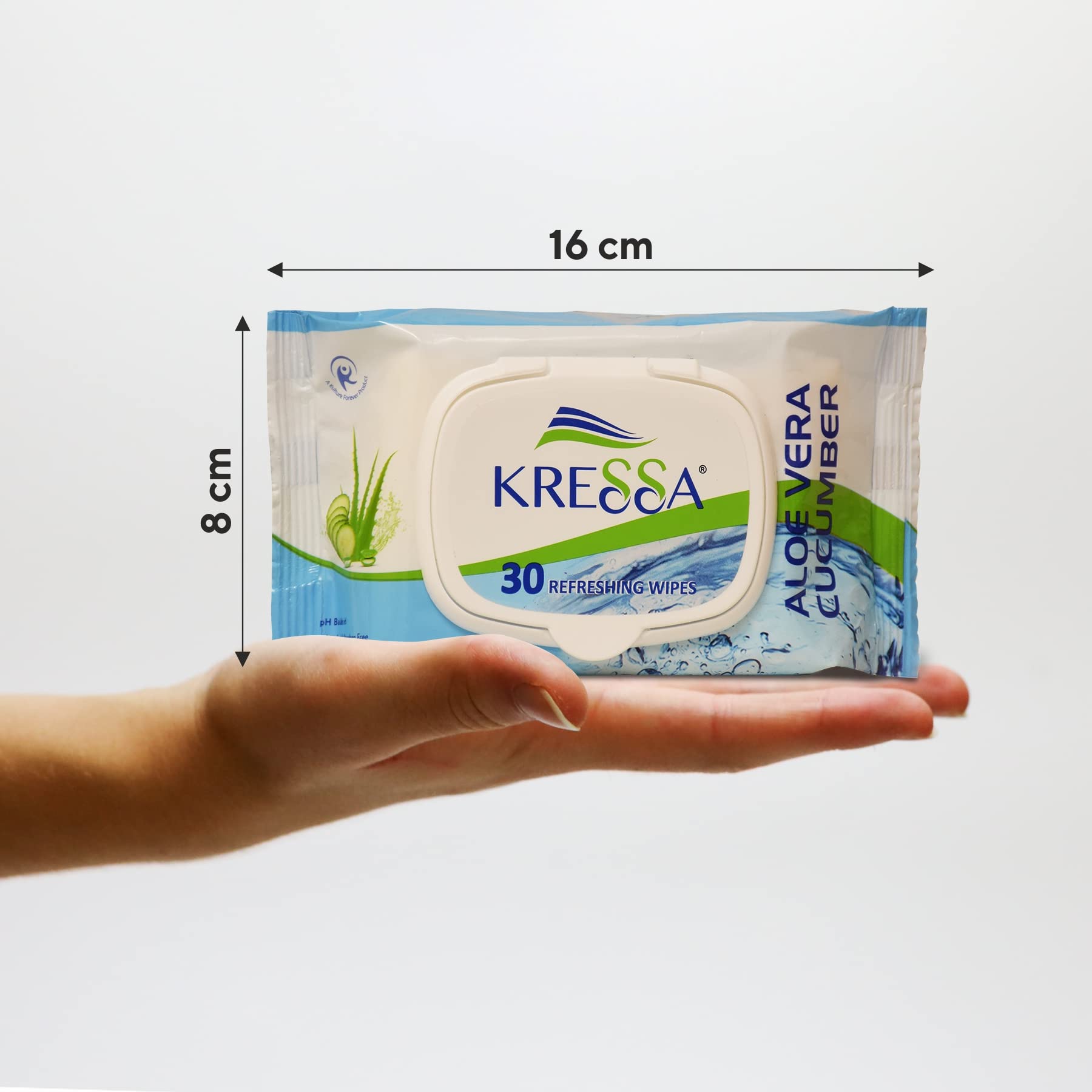 Kressa Refreshing Facial Wipes with Aloe Vera & Cucumber Extract - 2 Pack | Gentle Cleansing, Moisturizing & Soothing | Perfect for Travel, Gym & On-the-Go Skincare