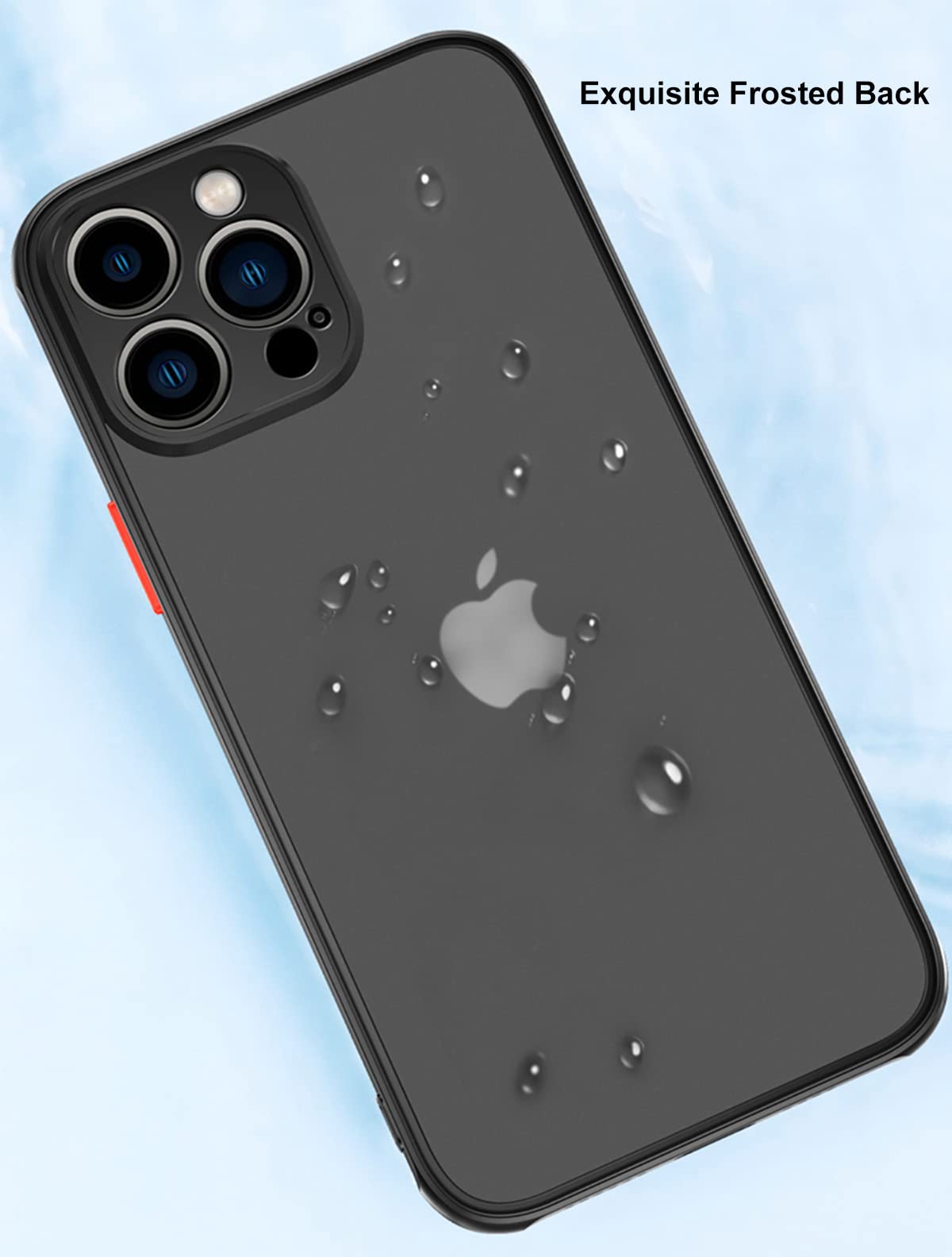 ZEZHOU iPhone 12 Pro Case with Camera Lens Protector - Shockproof Slim Hard Cover with Soft Edge & Enhanced Corners | Translucent Matte Drop Protection Phone Case for iPhone 12 Pro 6.1