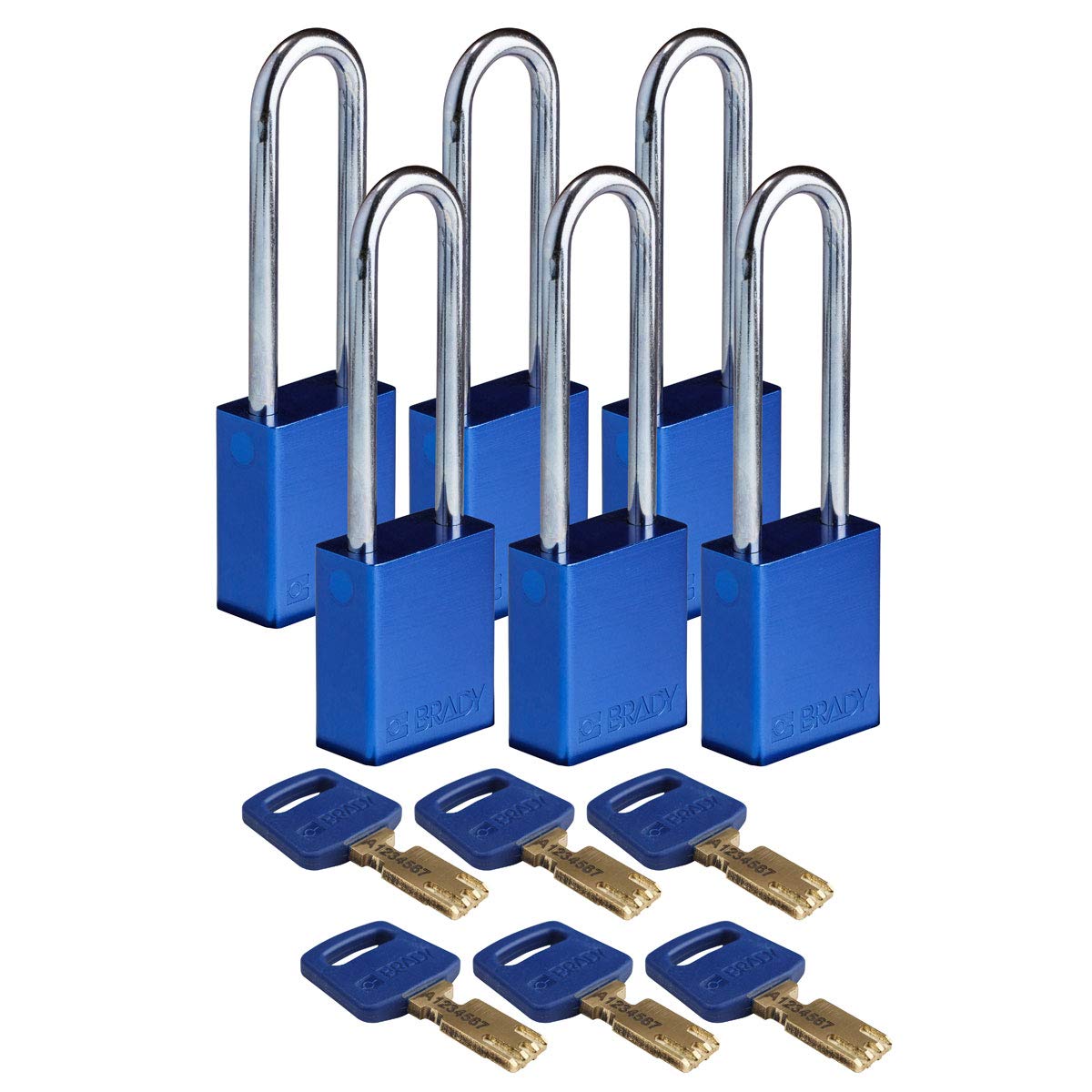 Brady SafeKey Lockout Padlock - Heavy Duty Aluminum Safety Lock with 3.0