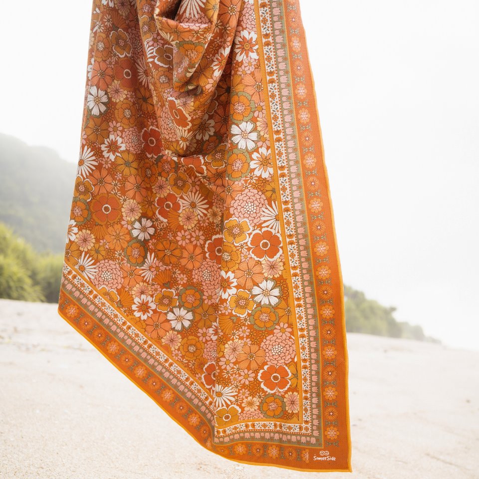 Golden Hour Premium Sand-Free Beach Towel - Ultra Absorbent, Quick Dry, Large Size for Pool, Beach, Yoga & Travel