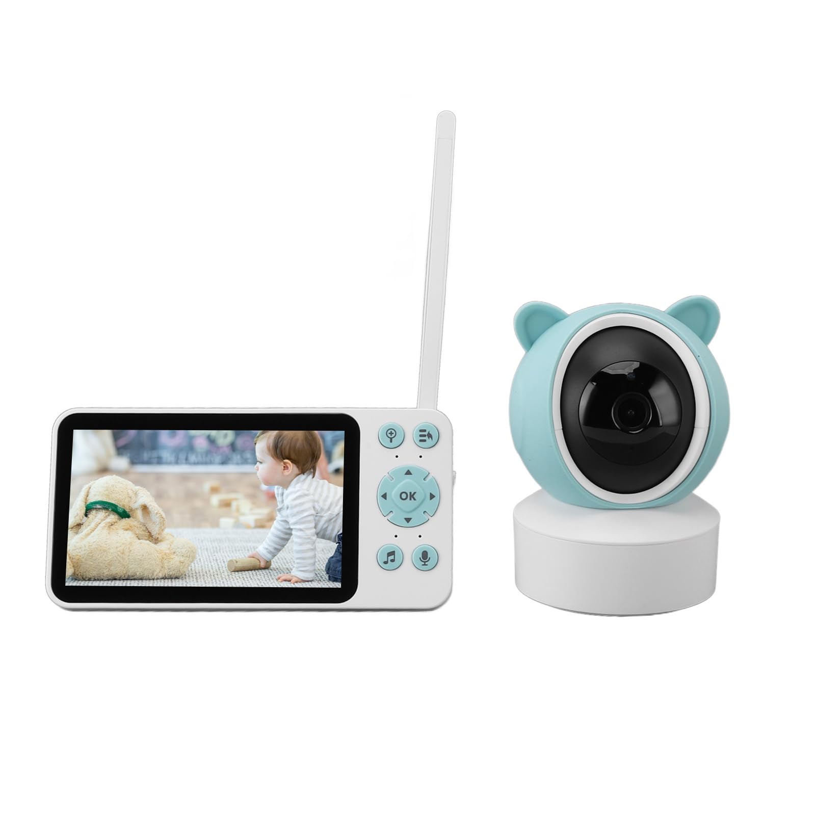 Best Baby Monitor with Voice Intercom - HD Video & Audio Surveillance System for Newborns & Infants - Nursery Security Camera for Playards, Cribs & Bedrooms (Ideal for Night Monitoring & Parent Peace of Mind)