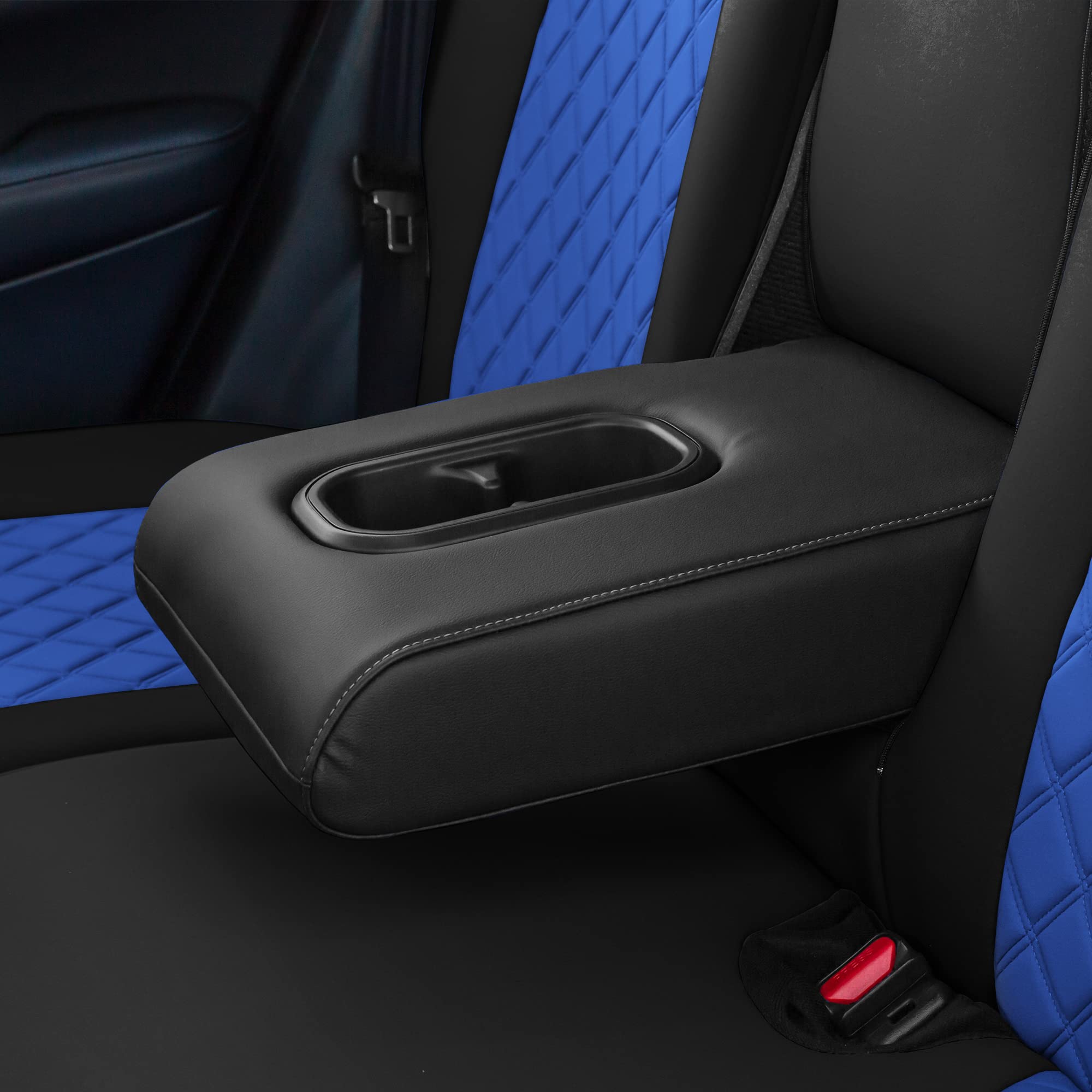 Custom Fit Neoprene Seat Covers for Honda CR-V LX/EX/EX-L (2017-2022) - Waterproof Rear Seat Protectors with Neosupreme Insert in Blue | Perfect for Road Trips, Pet Protection & Spill Prevention