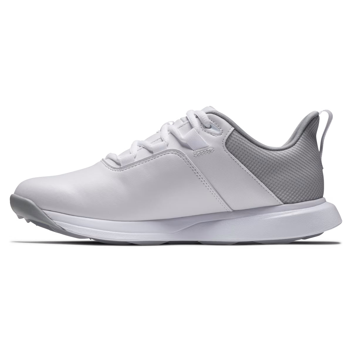 FootJoy Women's ProLite Spikeless Laced Golf Shoes - White/Grey - Lightweight Comfort for Walking the Course | Perfect for Casual & Competitive Play