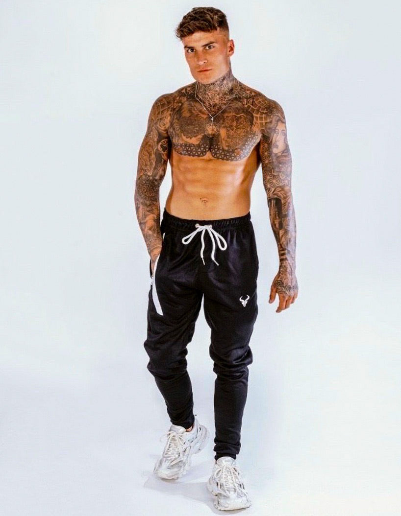Cerus Nero Black Slim Fit Jogger Pants for Men - Comfortable Athletic Running Sweatpants for Gym, Workout & Casual Wear