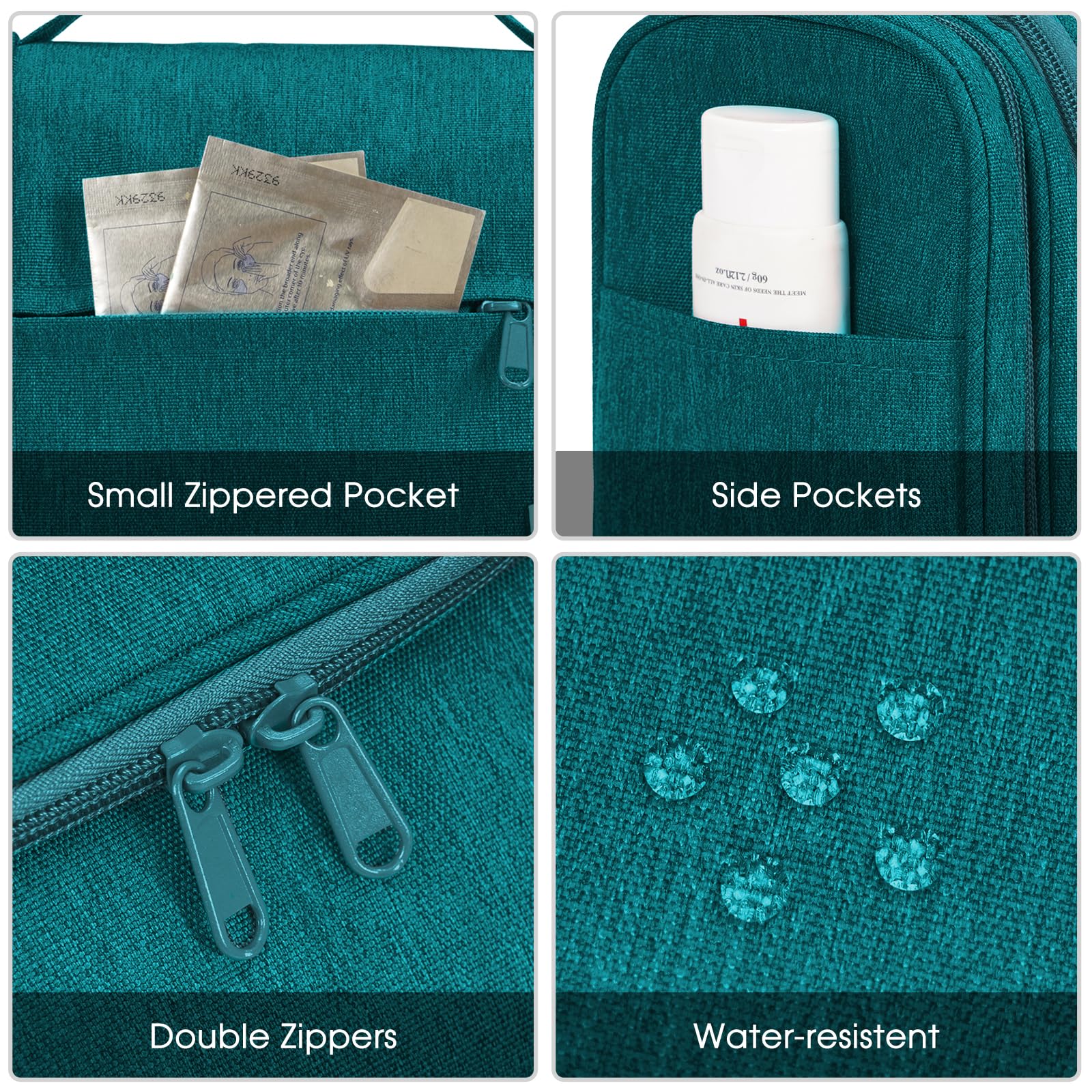 Narwey Hanging Travel Toiletry Bag for Women - Waterproof Makeup Organizer with Multiple Pockets for Cosmetics, Skincare & Essentials - Perfect for Vacation, Gym, Camping & Business Trips