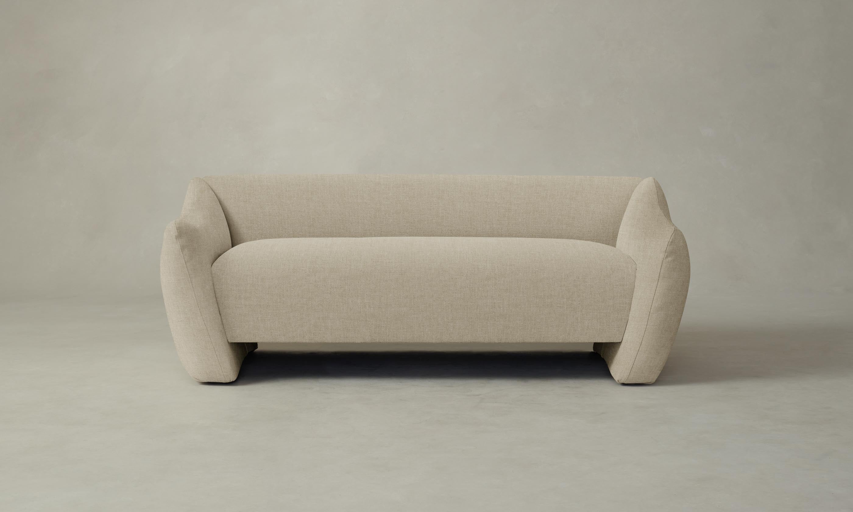 The Bond Settee - Heritage Belgian Linen Sofa in Alder Wood | Elegant Living Room Seating for Modern Homes
