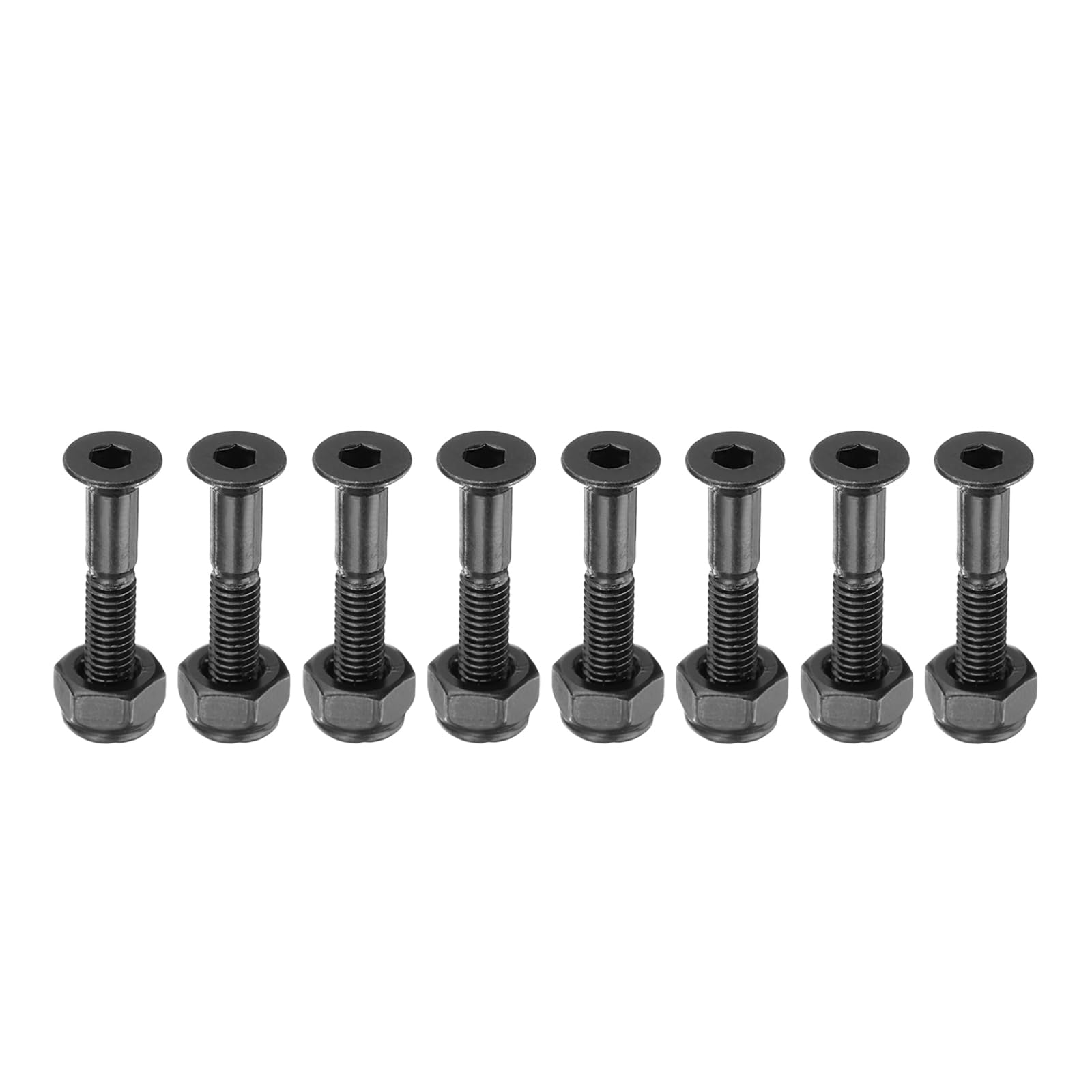 PATIKIL Skateboard Hardware Bolt Set - Carbon Steel Truck Mounting Screws & Nuts for Skateboard & Cruiser - Durable Replacement Parts for Skateboard Maintenance & Upgrades