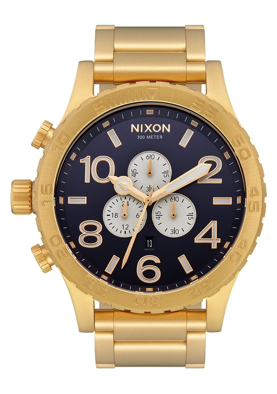 Nixon 51-30 Chrono Men's Watch - 100m Water Resistant, XL 51mm Face, 25mm Stainless Steel Band - Perfect for Diving, Swimming & Everyday Wear