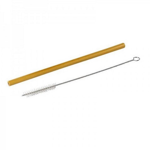 20cm Bamboo Straws (10 Pack) with Cleaning Brush - Eco-Friendly Reusable Drinking Straws for Smoothies, Cocktails, and Iced Coffee