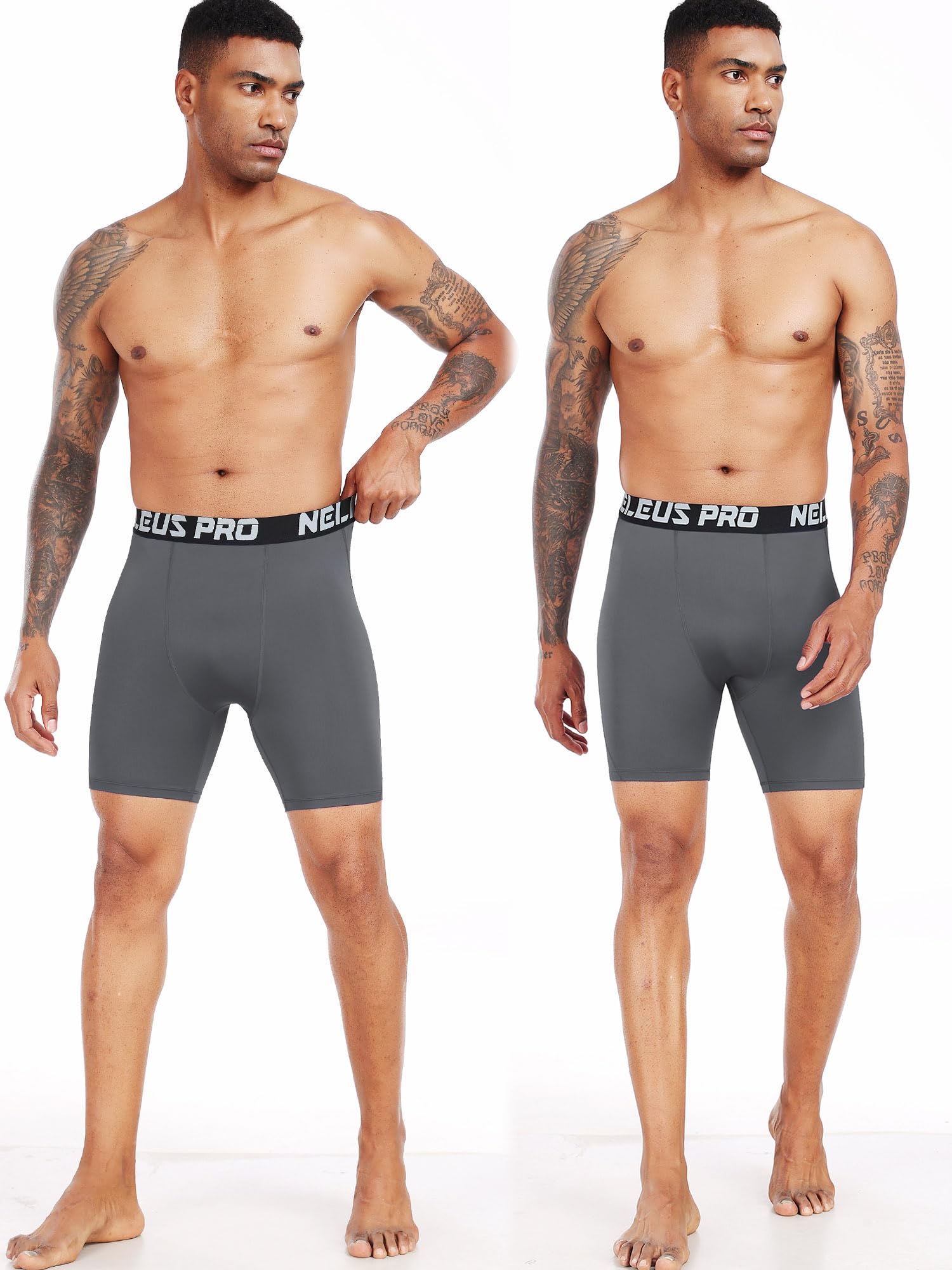 NELEUS Men's 3-Pack or 6-Pack Compression Shorts - Breathable Spandex Workout Shorts for Running, Gym, Training & Sports - Moisture-Wicking Performance Baselayer Underwear for Active Lifestyles