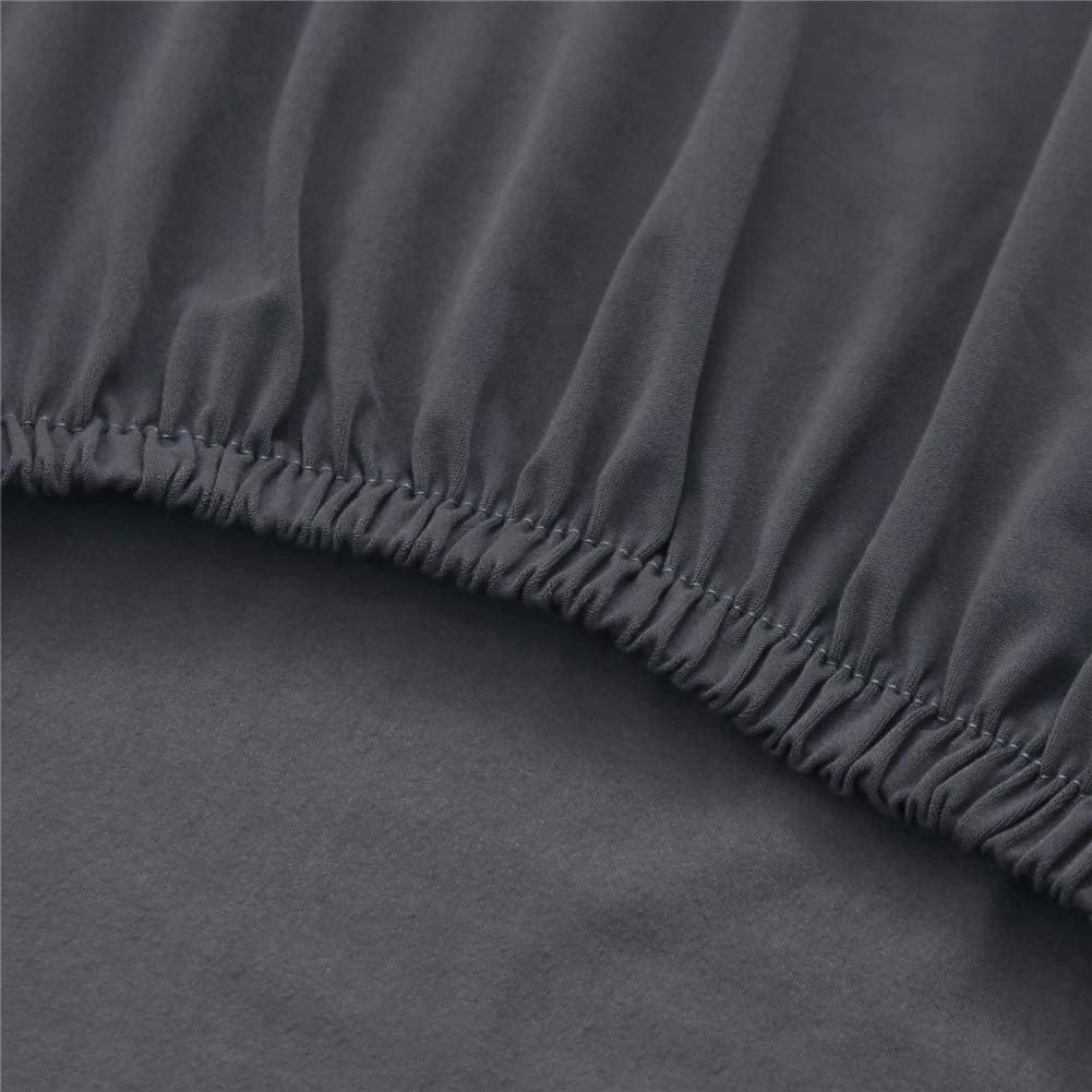 Stretch Dining Chair Covers Set of 6 - Washable Polyester Slipcovers for Kitchen, Hotel & Wedding Chairs - High Back Seat Protectors (Gray) - Perfect for Home Decor, Restaurant Use & Special Events