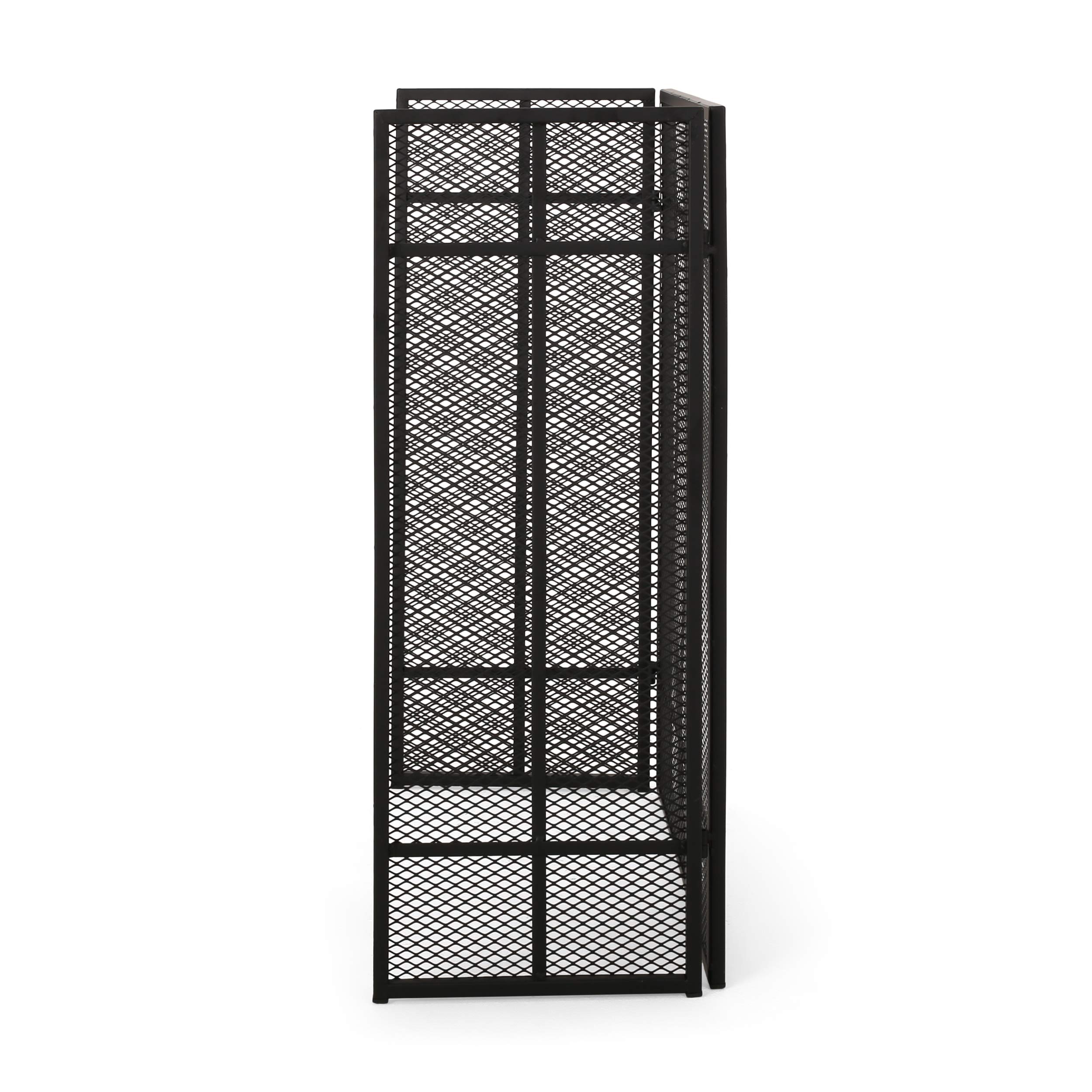 Christopher Knight Home Modesty Iron Fireplace Screen in Matte Black - Decorative & Functional Fireplace Safety Guard for Living Room, Bedroom, or Patio
