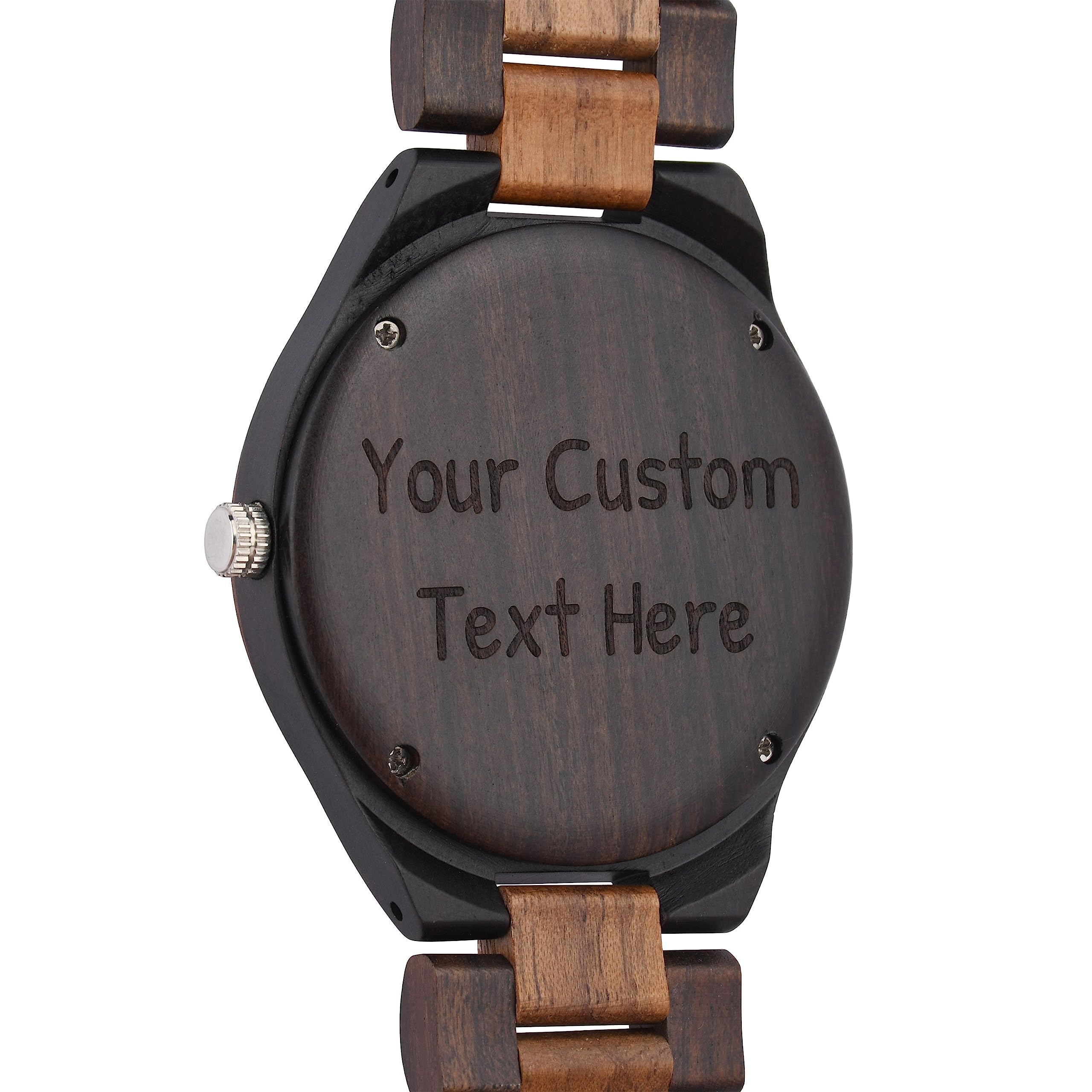 Personalized Wooden Watch for Men - Japanese Quartz Movement, Anniversary & Gift for Husband/Boyfriend - Stylish Wood Wristwatch for Casual, Business & Outdoor Activities