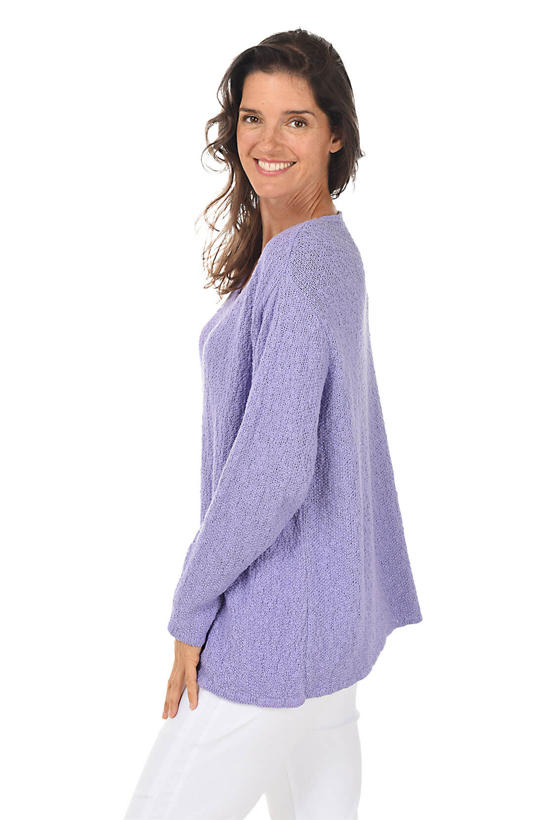 Soft Cotton V-Neck Long Sleeve Sweater for Women - Cozy Pullover Knit Top for Fall & Winter - Perfect for Office, Casual Outfits and Layering