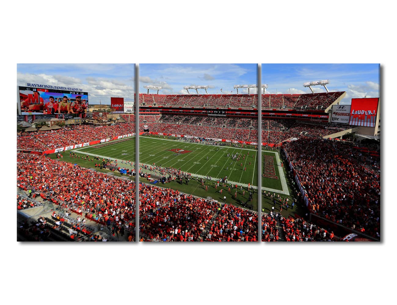 Raymond James Stadium Canvas Art - American Football Game Wall Painting for Living Room, Home Decor, Giclee Print on Stretched Wooden Frame (72