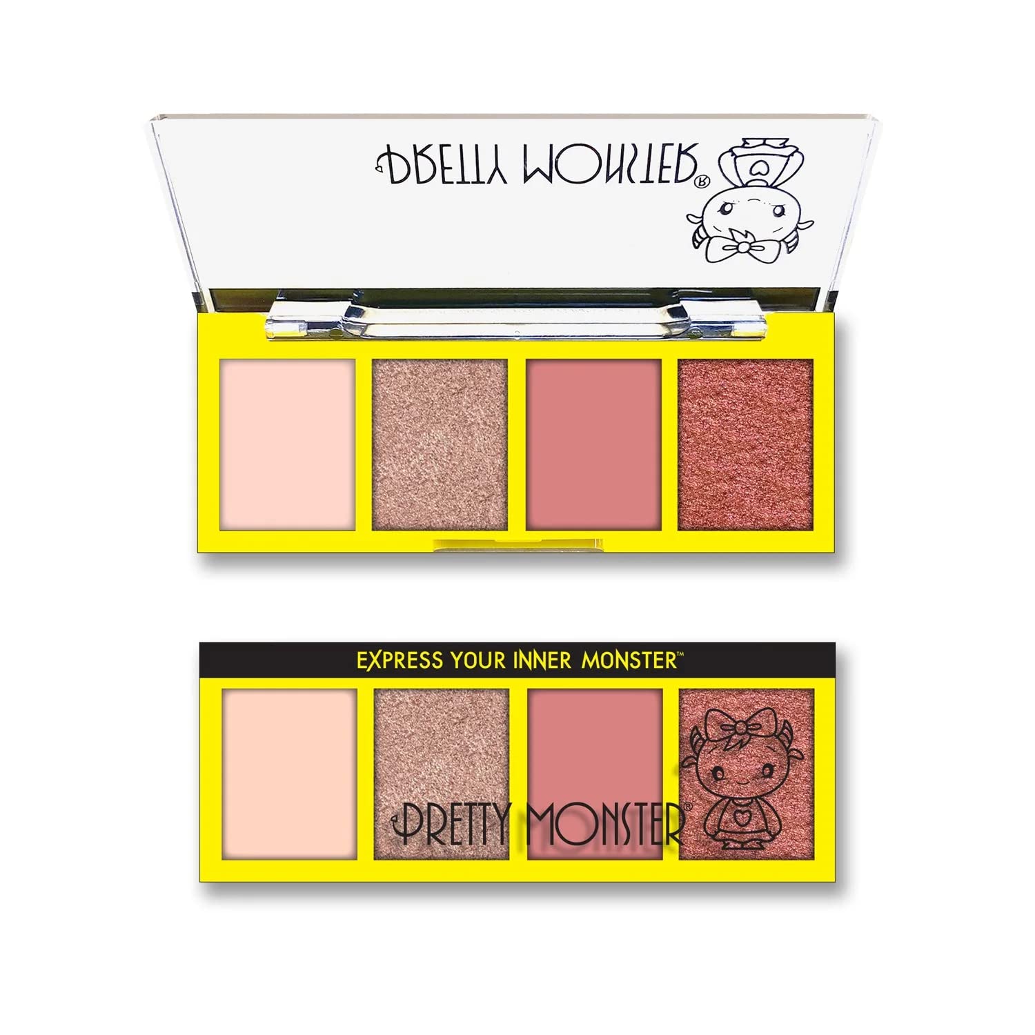 Pretty Monster Lil' Eyeshadow Palette - 12 Color Matte & Shimmer Eyeshadow Set, Vegan & Cruelty-Free Makeup for Everyday & Party Looks | Perfect for Professional Makeup Artists & Beginners