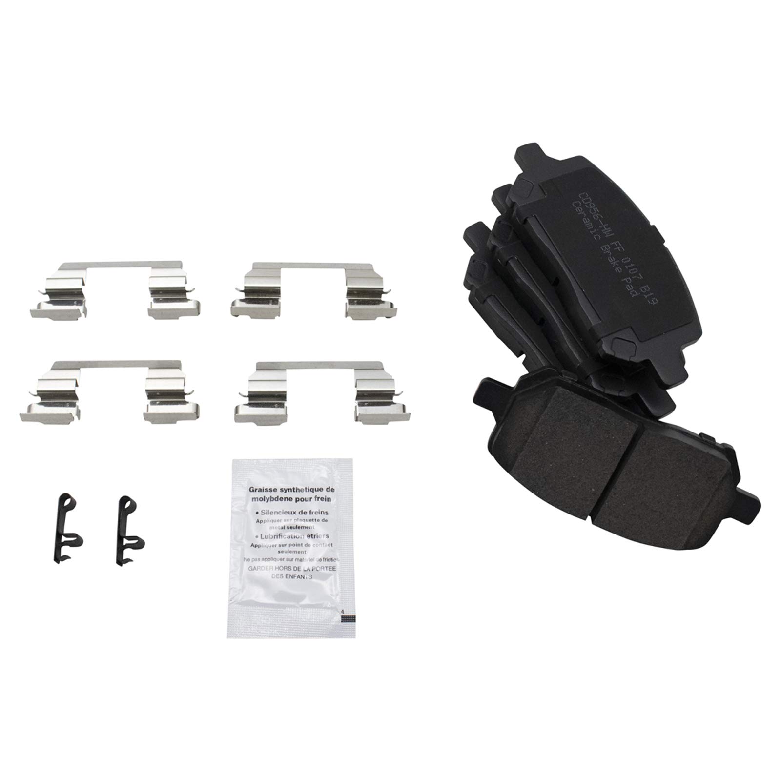 High-Performance TRQ Front Ceramic Brake Pads & Rotors Kit with Calipers for Chevy Silverado, Tahoe, Suburban - Perfect for Off-Roading, Towing, and Daily Driving