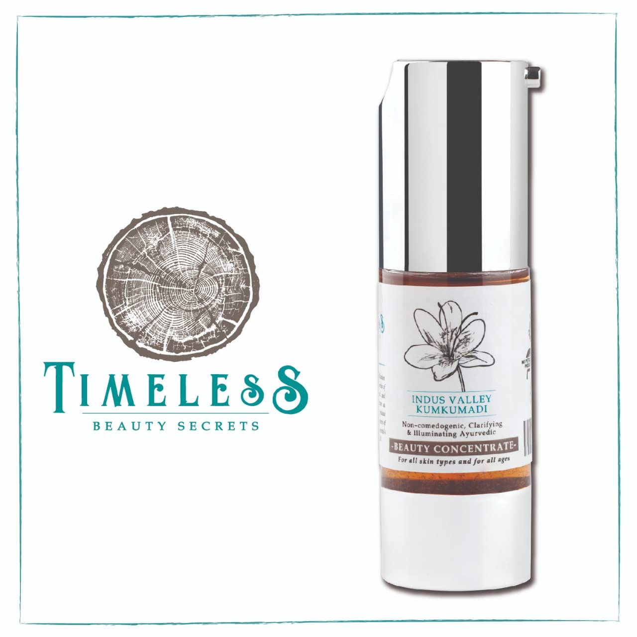 Indus Valley Organic Kumkumadi Beauty Oil - 35ml | Ayurvedic Face Oil for Brightening & Glowing Skin | Anti-Aging & Dark Spot Treatment | Perfect for Nighttime Skincare Routine & Bridal Beauty Regimen