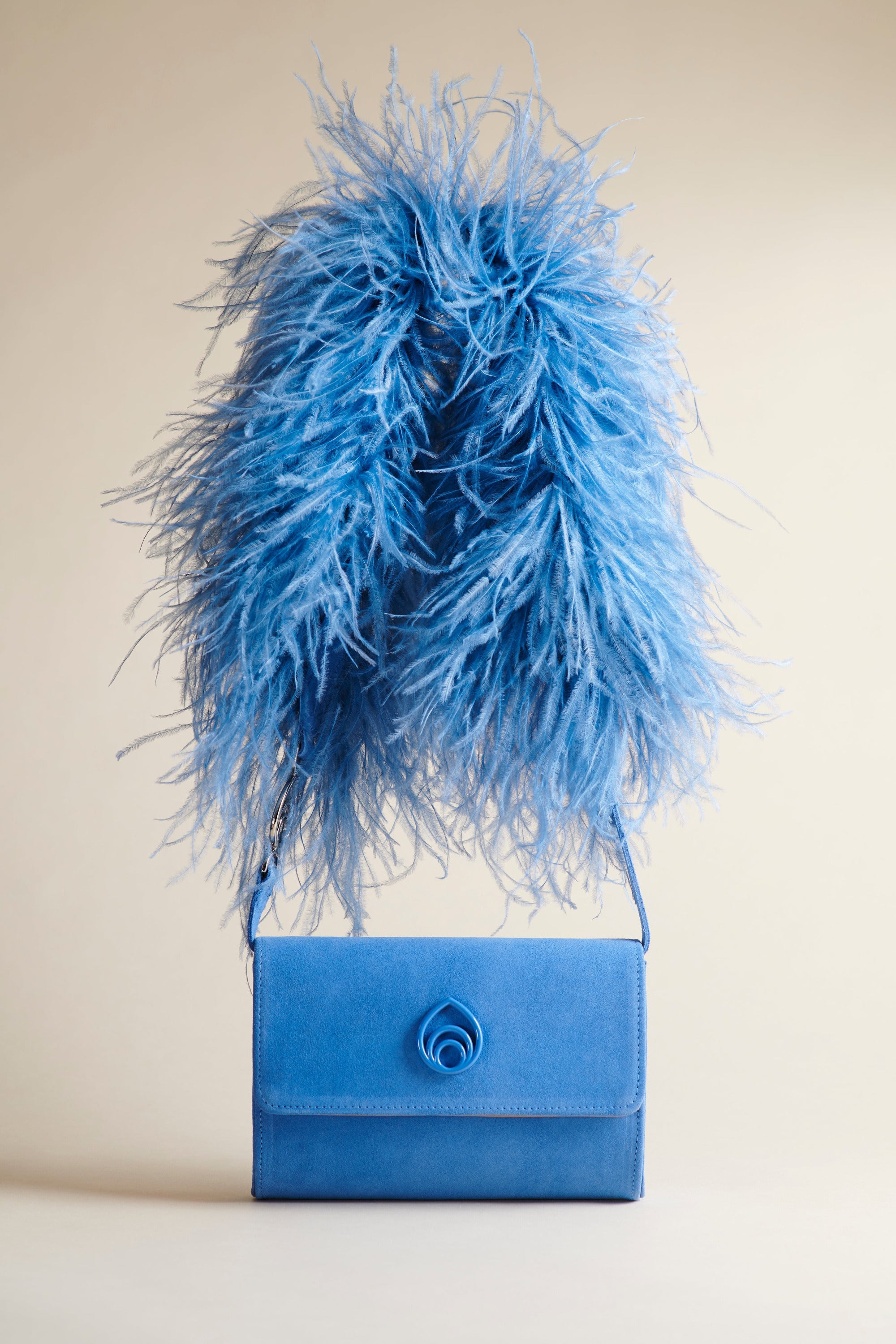 Sky Blue Suede Lijadu Bird Bag - Stylish Crossbody Purse for Women, Perfect for Travel, Shopping & Everyday Use