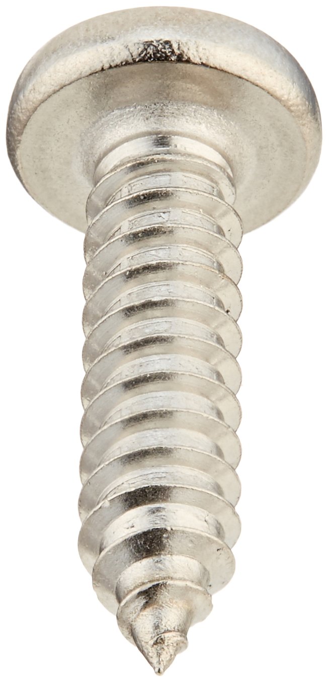 18-8 Stainless Steel Sheet Metal Screw, Pan Head, 1/4