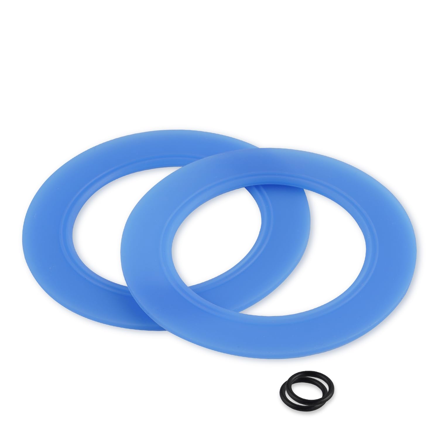 iFealClear Toilet Flush Valve Seal Replacement Kit - 2 Pack Blue Rubber Seals Compatible with American Standard Champion 4 & Eljer Titan 4 Toilets (Includes O-Ring) - Fix Leaking Toilet & Prevent Water Waste