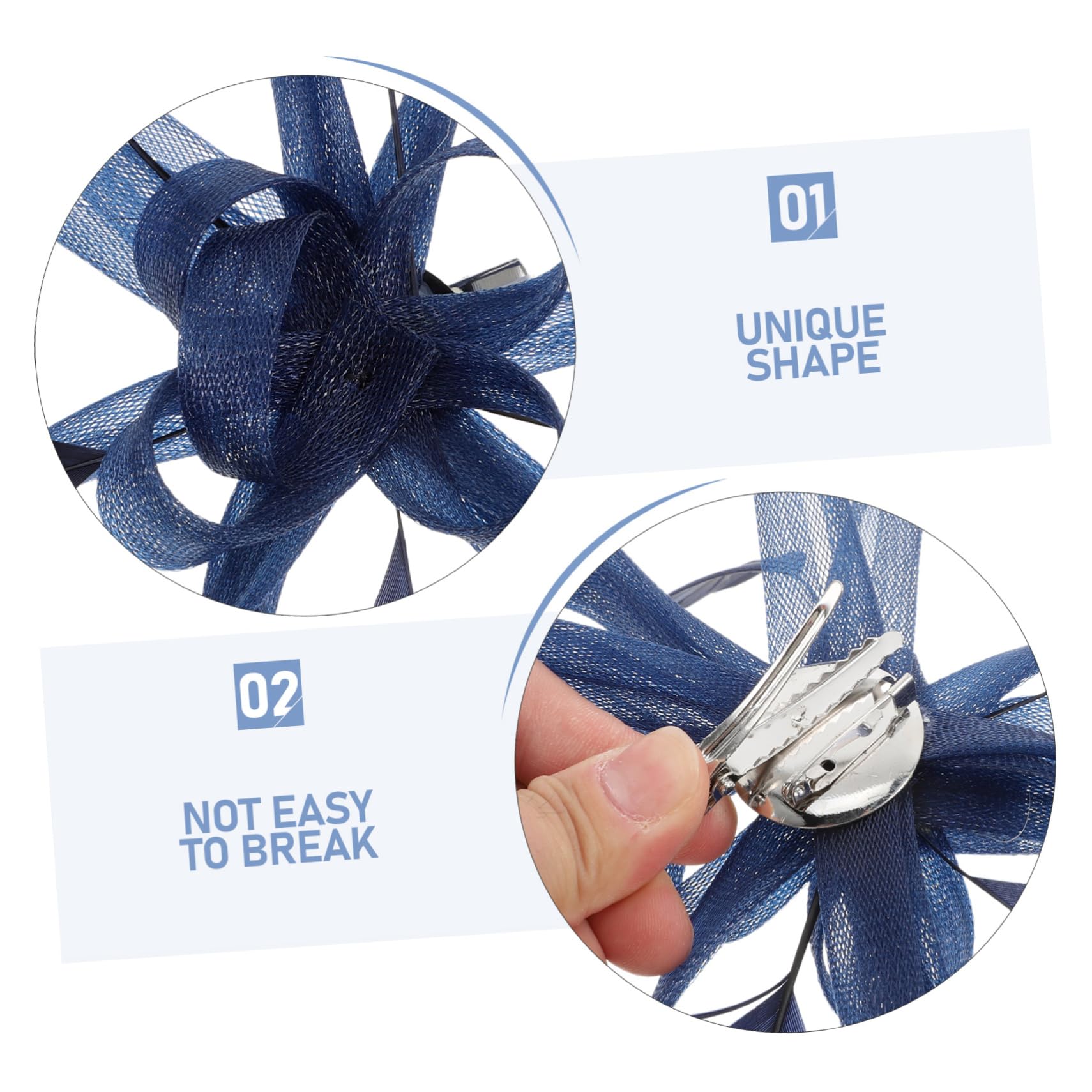 Elegant Blue Bridal Hair Clips - Wedding Fascinator Hair Accessories for Women (Blue) | Perfect for Bridal Showers, Weddings & Special Occasions