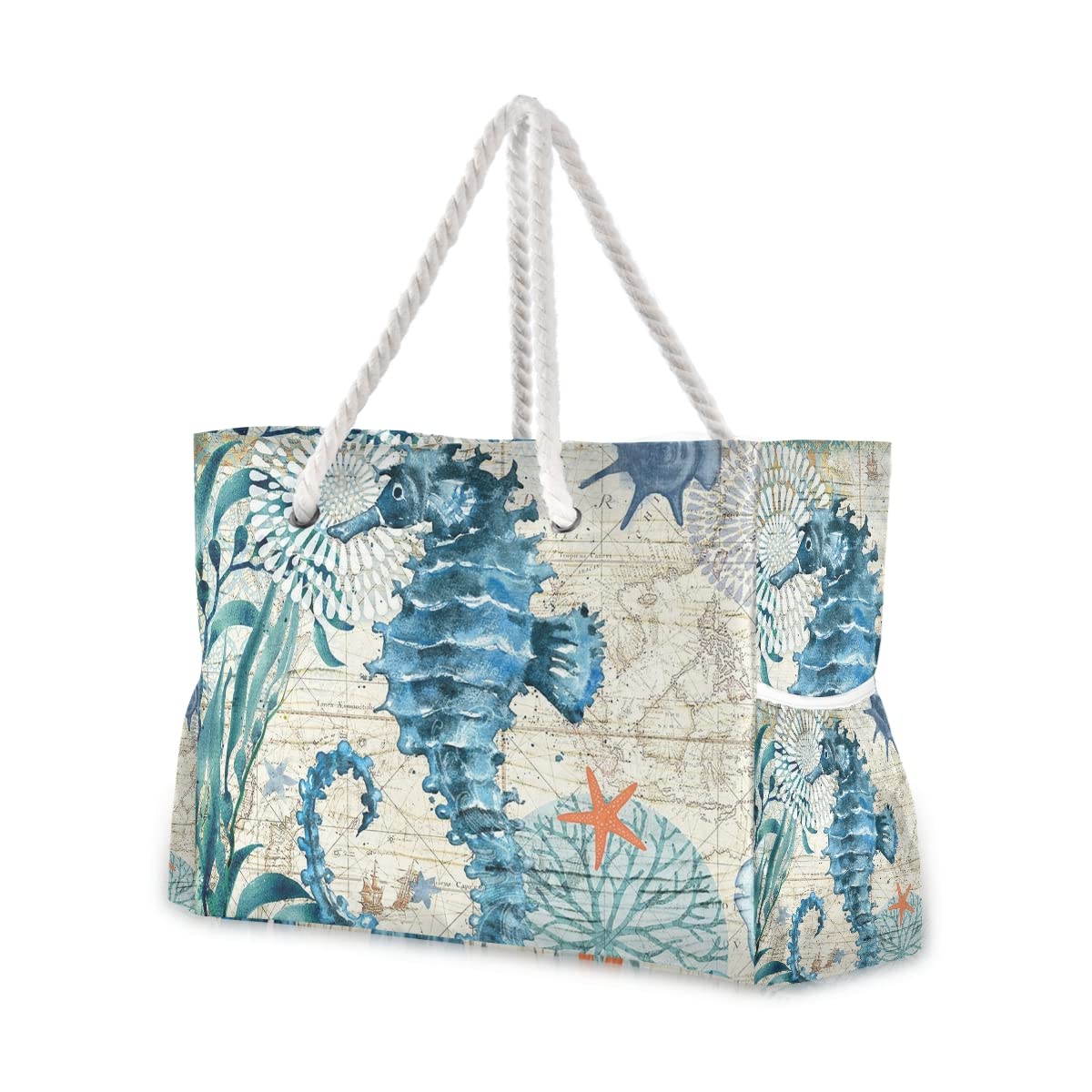 Senya Large Beach Shoulder Bag - Water Resistant Canvas Tote for Women, Gym, Travel & Daily Use | Perfect for Pool, Shopping & Work Commute