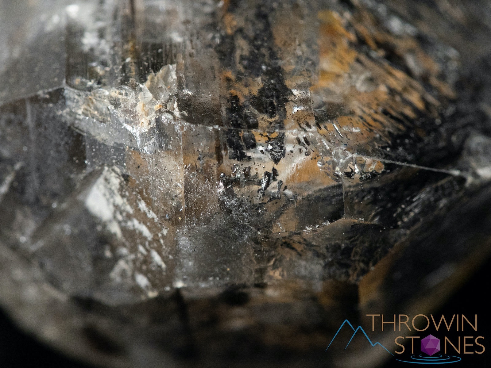 Natural Quartz Crystal with Carbon Inclusions - Unique Raw Stone Specimen for Home Decor, Healing & Collection | Perfect Housewarming Gift & Spiritual Decor (40088) | Ideal for Meditation Spaces, Office Desk & Crystal Healing Practices