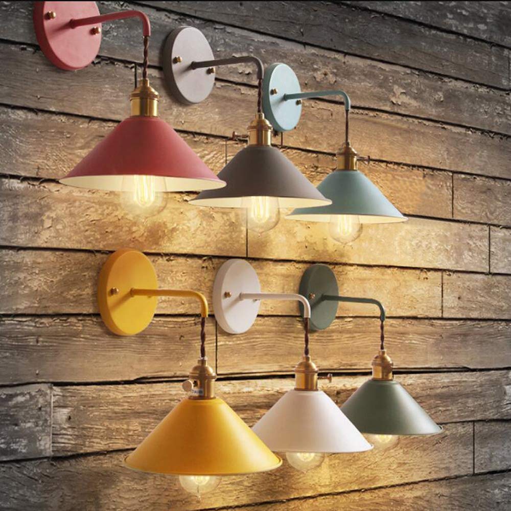 FSLiving Plug-in Dimmable Wall Sconce with Adjustable Dimmer Switch - White Macaron Candle Wall Light for Bedroom, Bathroom Vanity & Living Room Decor - Soft Ambient Lighting for Reading, Relaxation and Mood Setting