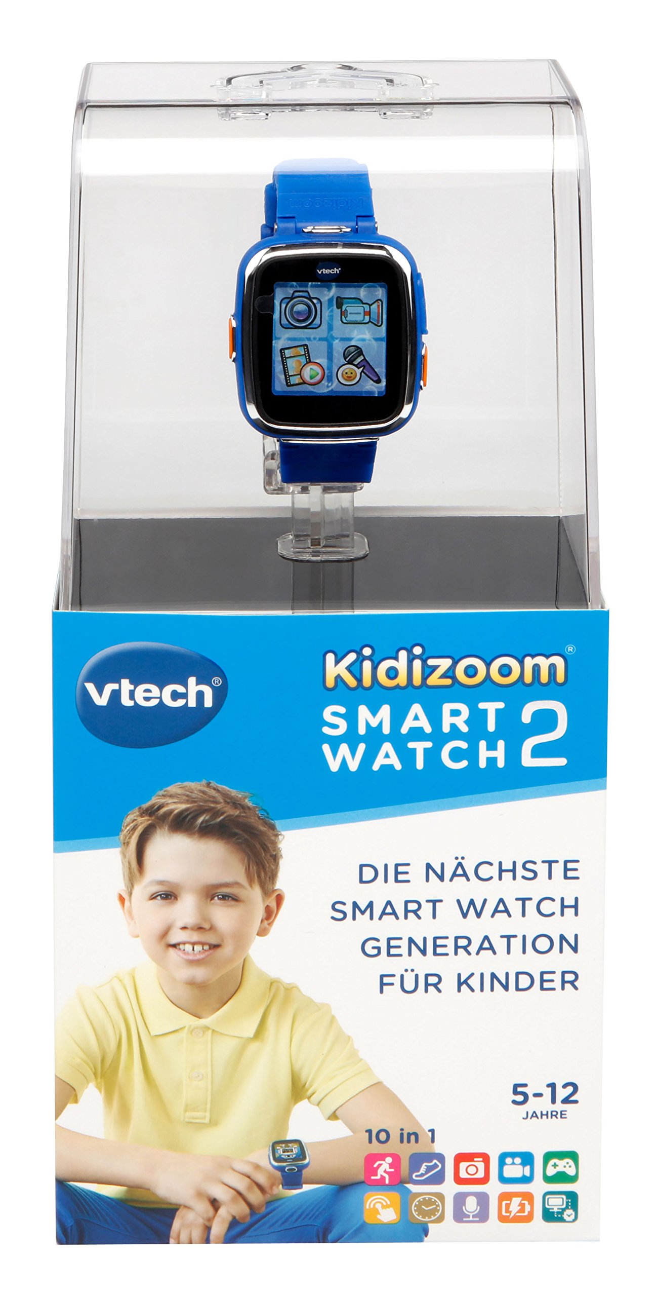 Kidizoom Smart Watch 2 - Blue Kids Smartwatch with Camera, Games & Parental Controls | Perfect for Outdoor Play, Learning & Birthday Gifts