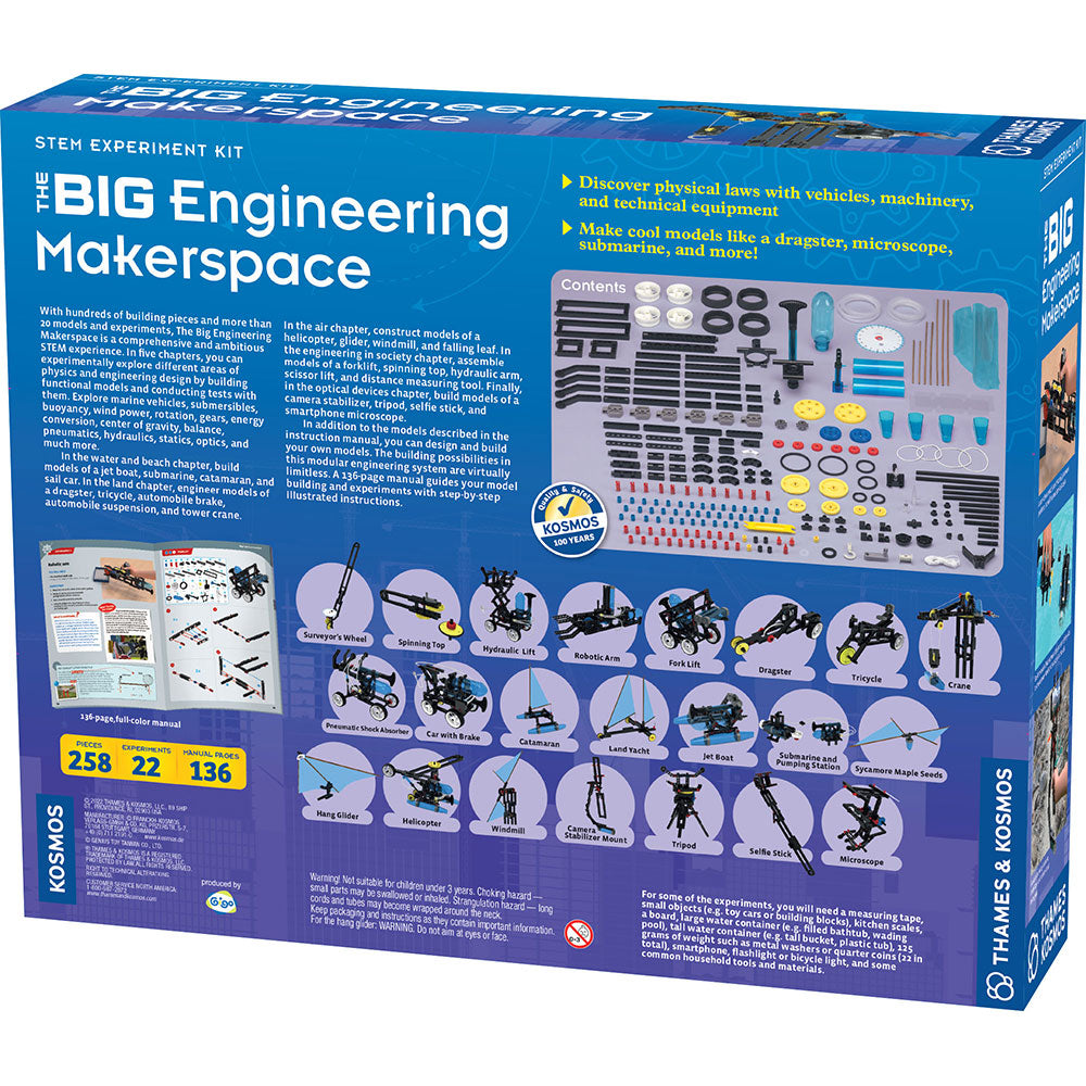 The Big Engineering Makerspace Kit - STEM Learning Tools for Kids & Adults - Perfect for DIY Projects, Robotics, and Science Experiments at Home or School