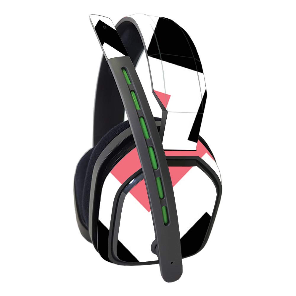 MightySkins Vinyl Decal Wrap Cover for Astro A10 Headset - Black Pink Chevron Design | Protective & Durable Skin Compatible with Gaming Headphones | Easy to Apply, Remove & Change Styles | Made in USA | Perfect for Gamers, Streamers & Esports Enthusiasts
