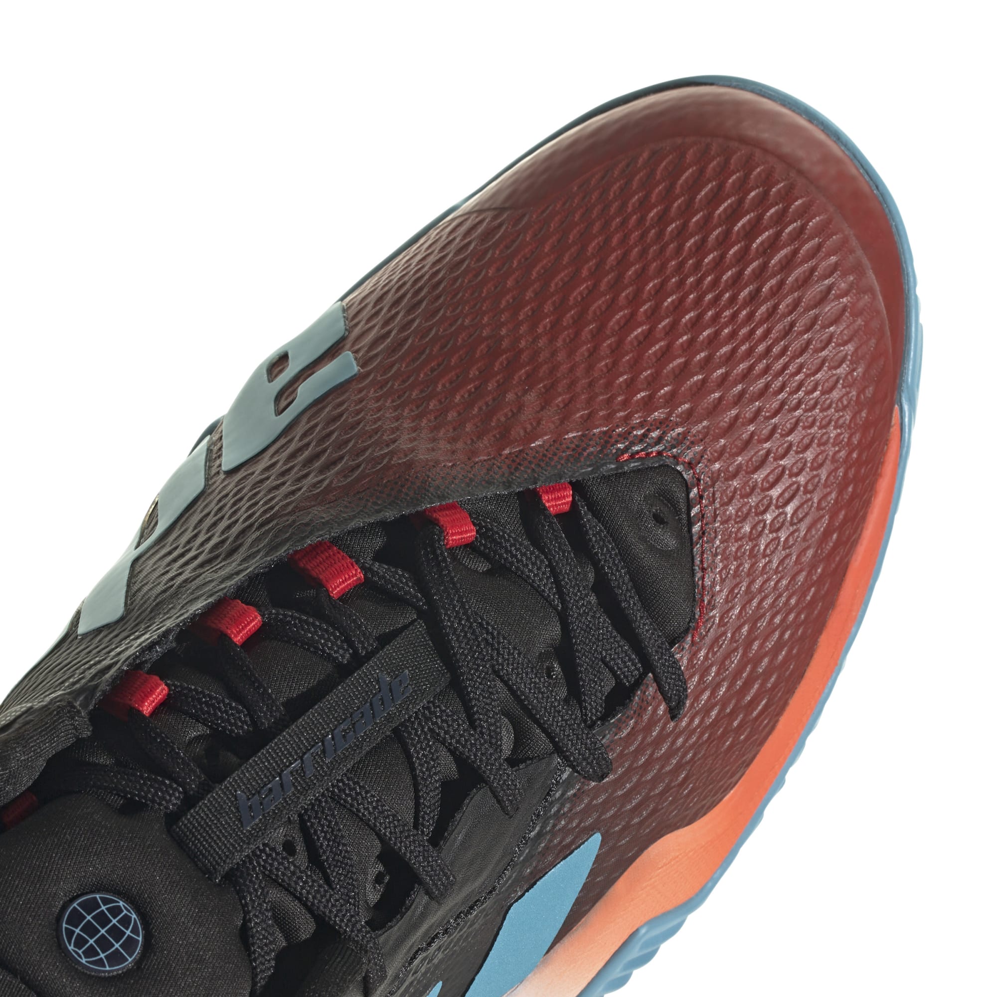 Adidas Barricade Men's Tennis Shoes - Red, Blue, Black (HQ8414) | High-Performance Court Shoes for Competitive Play & Training