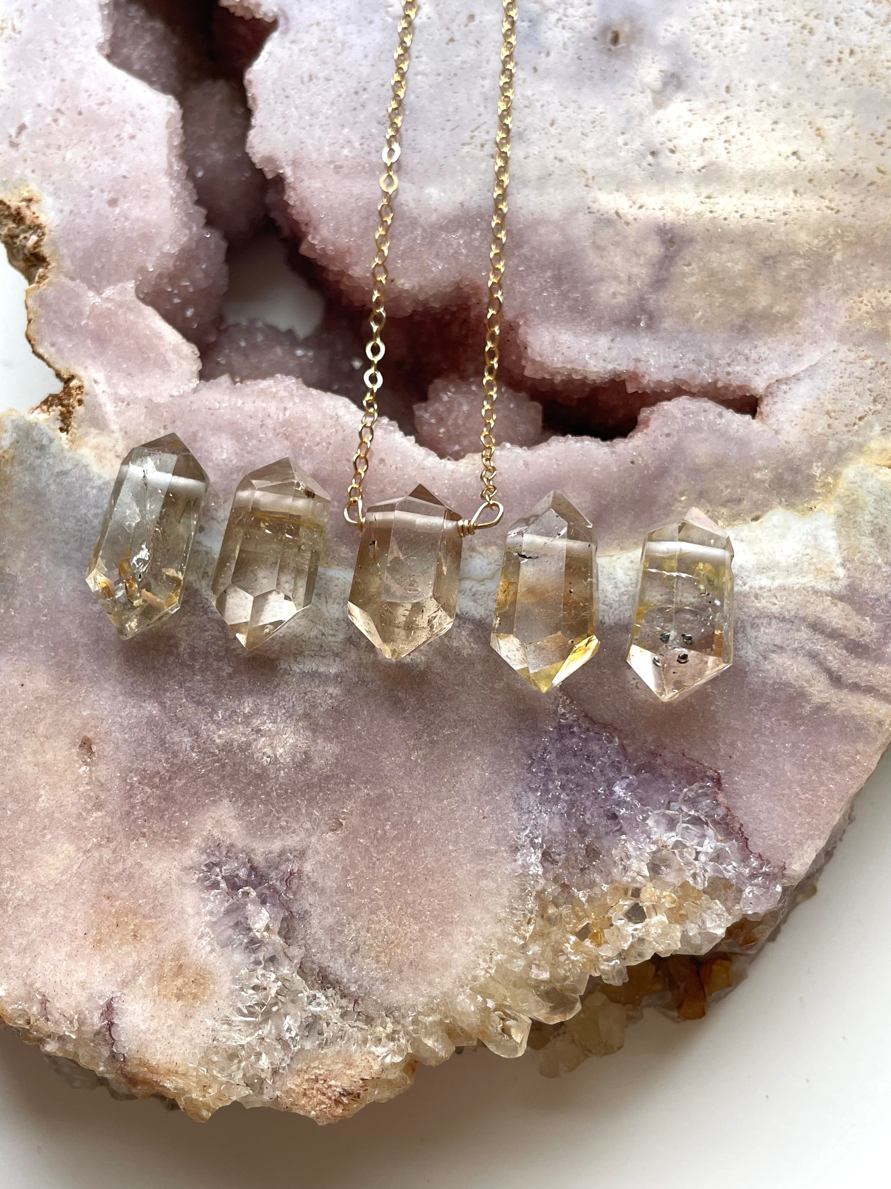 Imperial Champagne Topaz Crystal Pendant Necklace - Sterling Silver or 14K Gold Plated - Elegant Gift for Women, Birthday, Anniversary & Special Occasions
