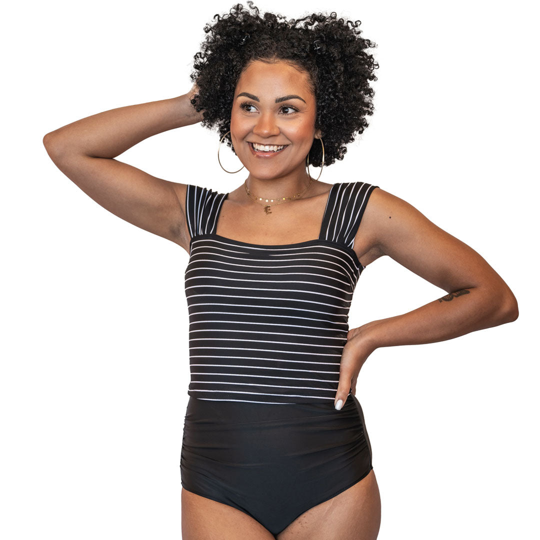 Thick Strap Tankini Top for Women - High Support Swimwear for Swimming, Beach & Summer Vacations