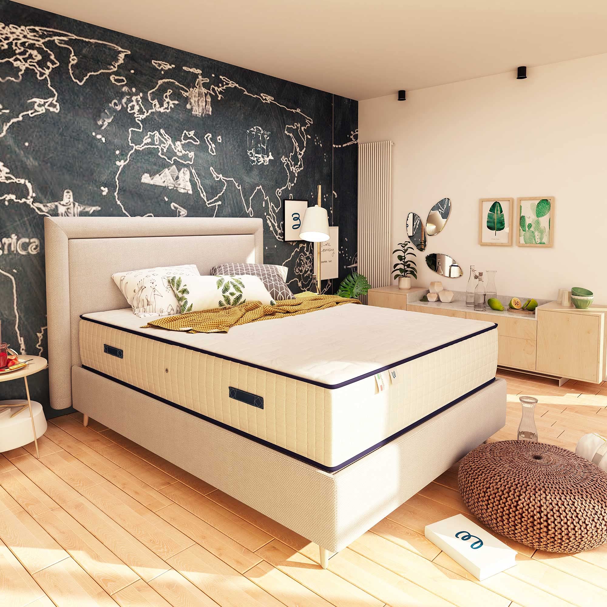 Baldiflex - 12 Inch Memory Foam Mattress, 4 Inch Viscoelastic Memory Foam & 24 Inch Waterfoam Polyurethane Support - Pressure Relief for Back, Side & Stomach Sleepers - Perfect for Bedroom, Guest Room & Dorm