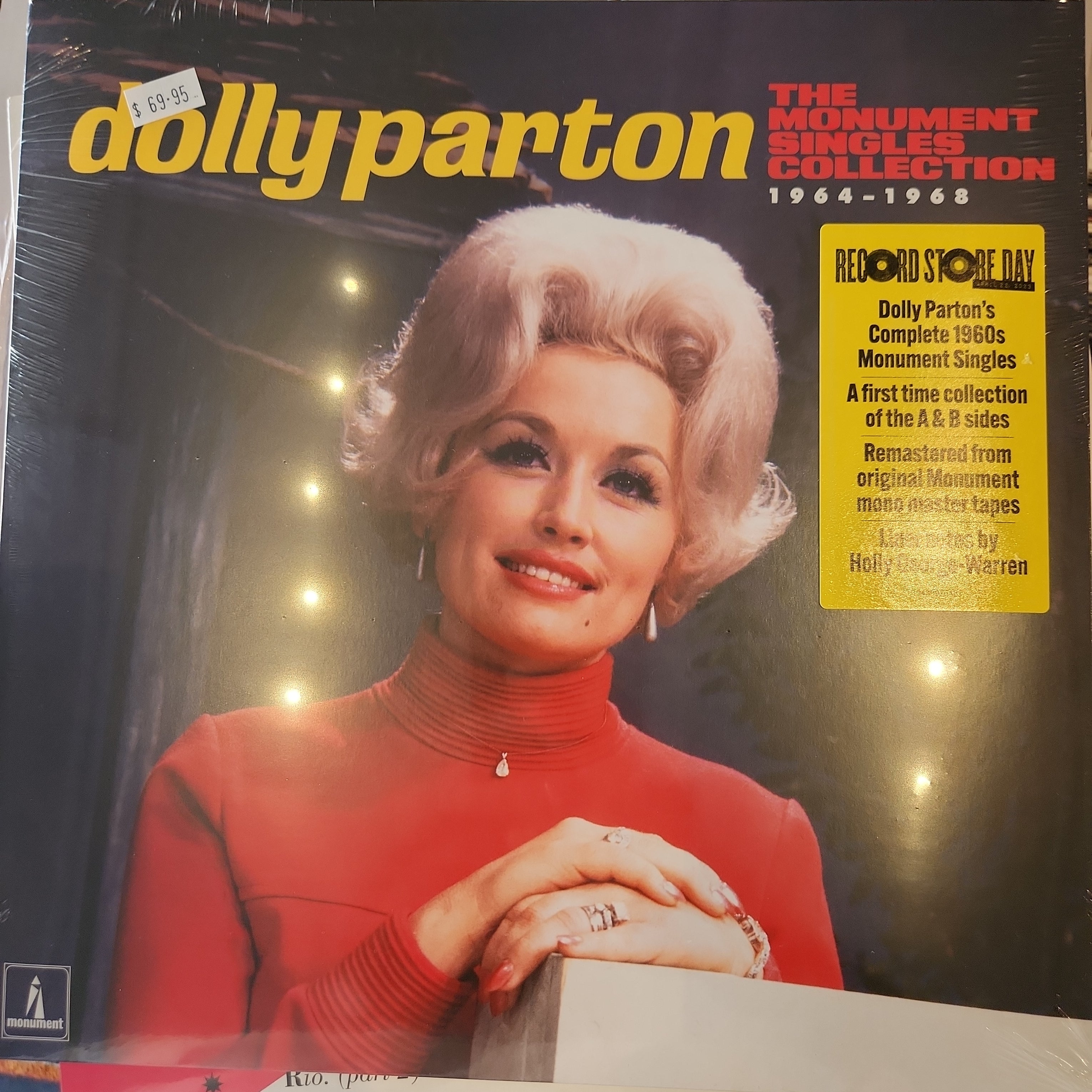 Dolly Parton - The Monument Singles Collection Vinyl LP Record | Classic Country Music Album for Collectors & Fans | Perfect for Home Listening & Gifts