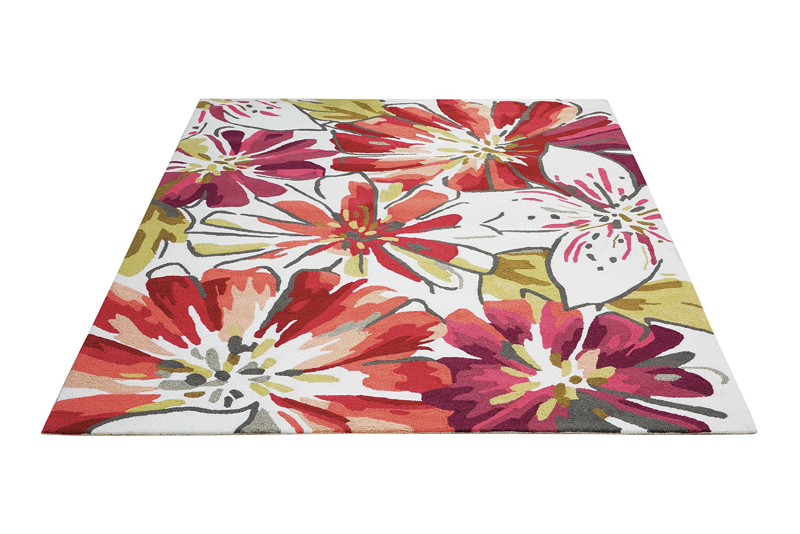 Nourison Fantasy Floral Ivory 5' x 7'6'' Area Rug - Easy Cleaning, Non-Shedding, Stain Resistant for Bedroom, Living Room & Dining Room | Soft & Durable for Home Decor, Family Gatherings & Cozy Spaces (5x7)