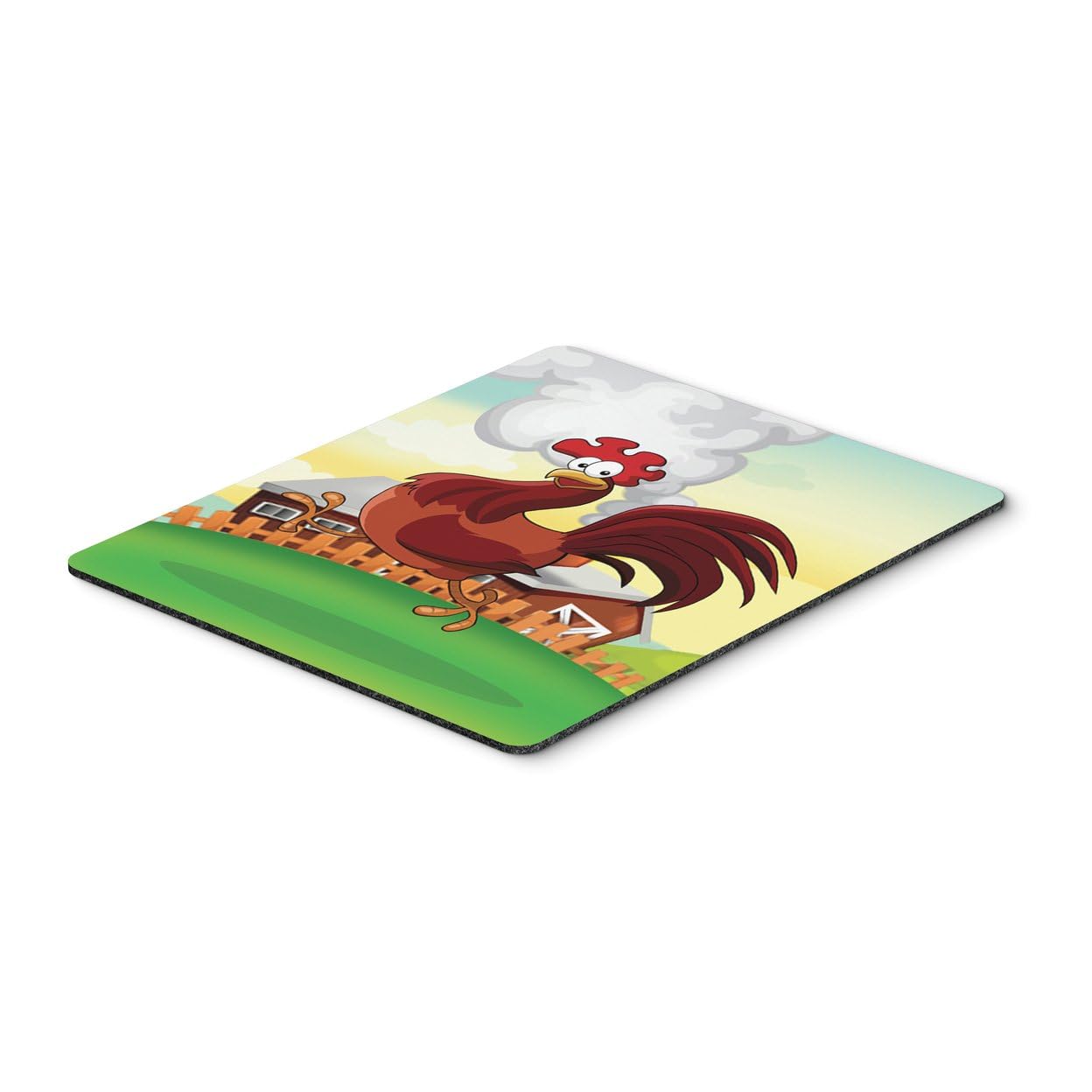 Caroline's Treasures Rooster Chicken on The Run Mouse Pad - Large Washable Non-Slip Desk Mat for Home Office, Gaming & Computer Work | Perfect for Laptop Users & Kitchen as Hot Pad Trivet