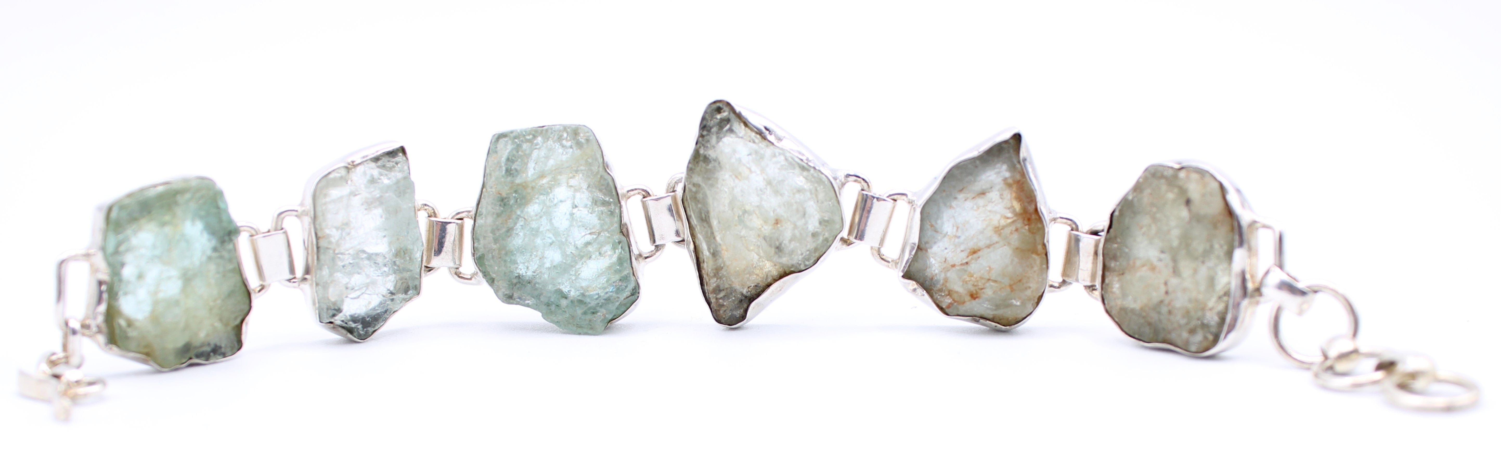 Aquamarine Sterling Silver Bracelet for Women - Elegant Blue Gemstone Jewelry Gift for Birthday, Anniversary & Special Occasions