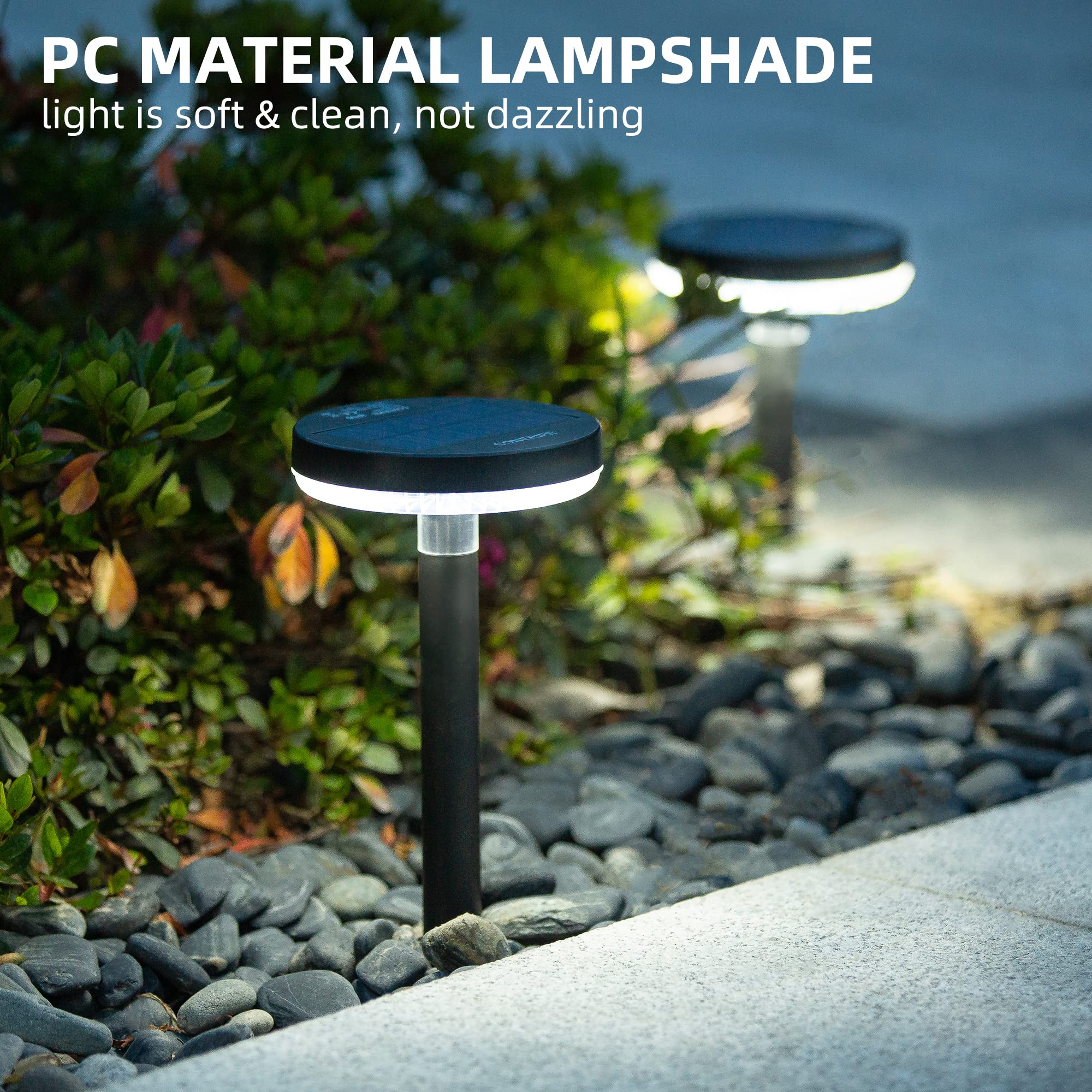 8 Pack Solar Pathway Lights Outdoor - IP65 Waterproof Solar Garden Lights with Auto On/Off Dark Sensor - Perfect for Yard, Driveway, Porch, Walkway & Landscape Decoration