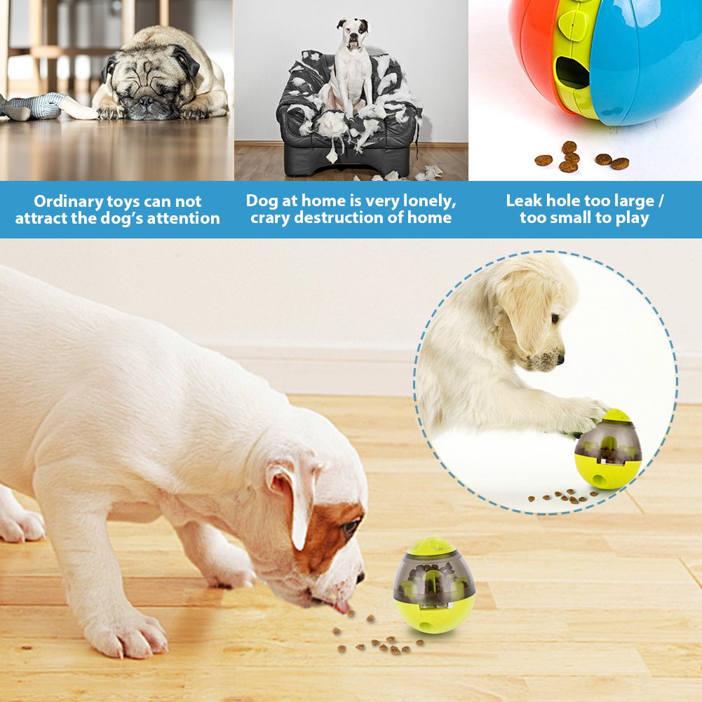Lesfit Interactive Dog Toys - Enrichment IQ Treat Dispenser Ball for Small Medium Large Dogs | Mental Stimulation Puzzle Toy for Boredom Relief & Training | Indoor Outdoor Use for Playtime & Exercise
