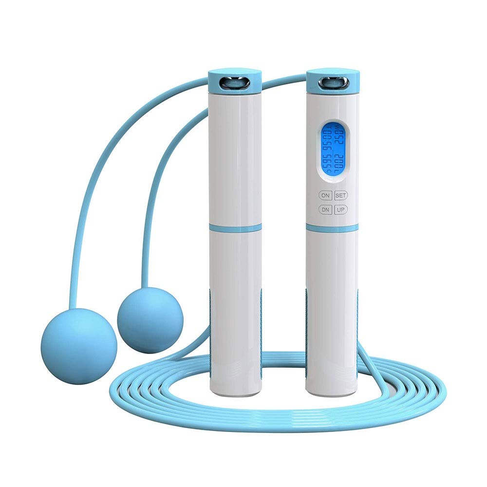Qin Jump Rope with Digital Counter - Adjustable Speed Skipping Rope for Fitness, Crossfit, Boxing & Workout | Perfect for Gym, Home Exercise for Men, Women & Kids | Ideal for Cardio Training, Weight Loss & Sports Performance