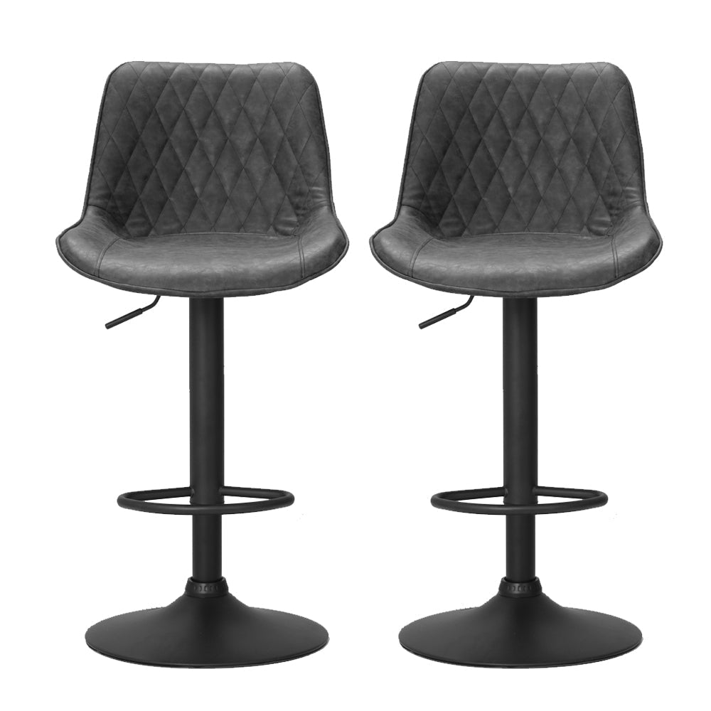 Artiss Set of 2 Black Metal Bar Stools with Rush Seat - Kitchen Counter Stools for Dining, Breakfast Nook & Home Bar - Modern Barstool Chairs for Kitchen Island, Pub Table & Counter Height Tables